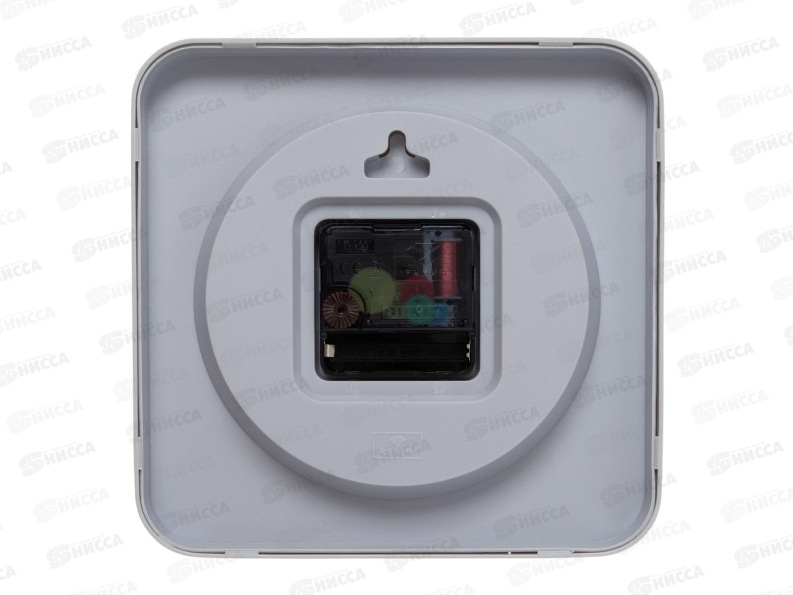 Часы &quot21 Век&quot 1918-007  квадрат Рубин d-19*19см сер. Классика