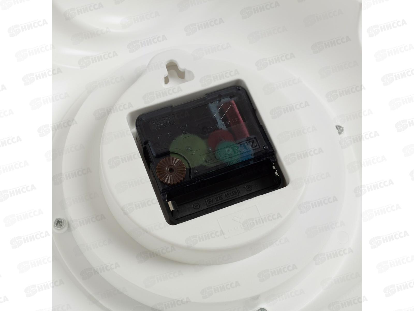 Часы &quot21 Век&quot 3129-002 чайник, корп белый с золотом &quotКлассика&quot Рубин