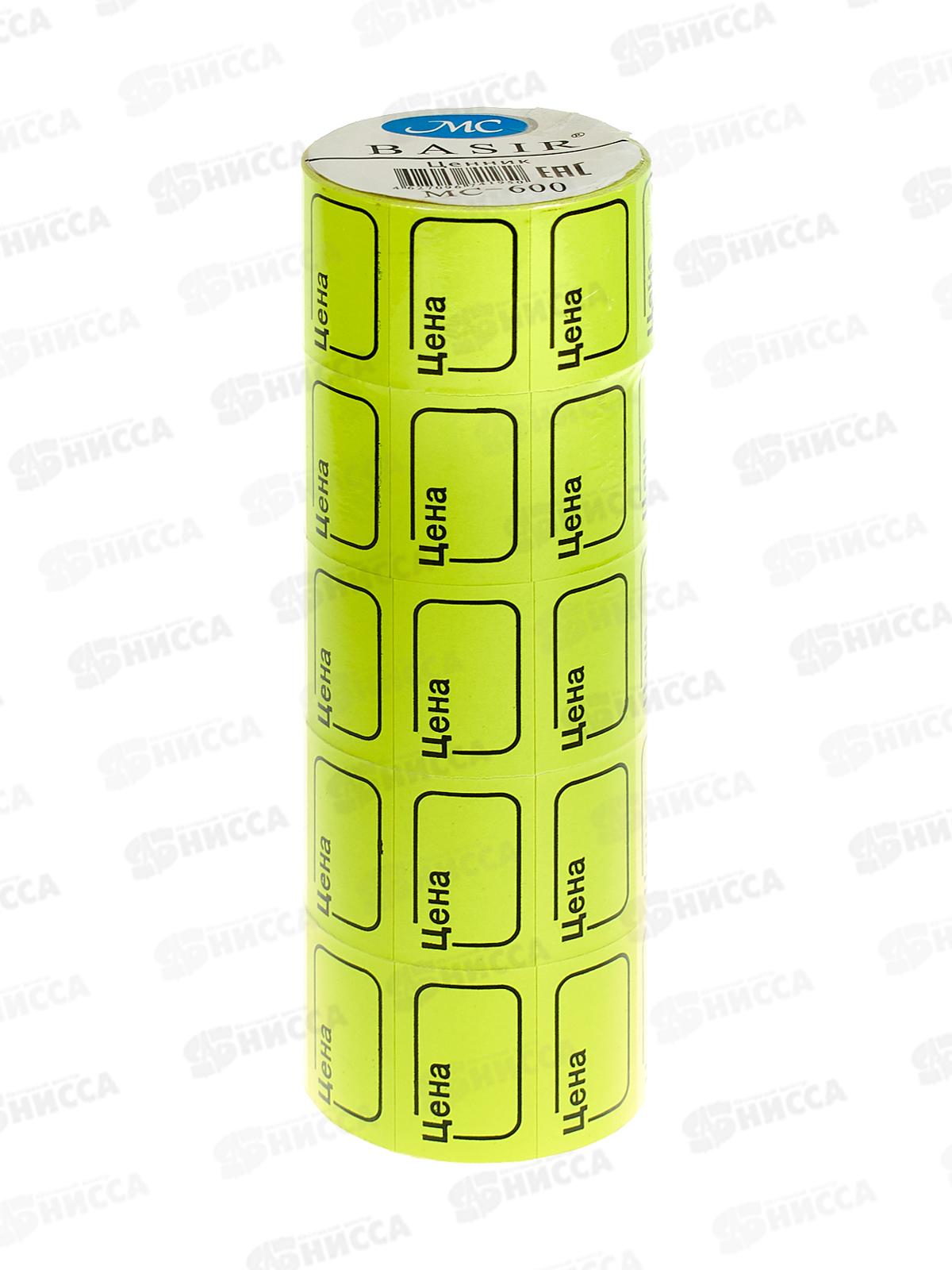 Ценник BASIR 30*20 170шт рул., желтый, МС-600-1 *5/100/600
