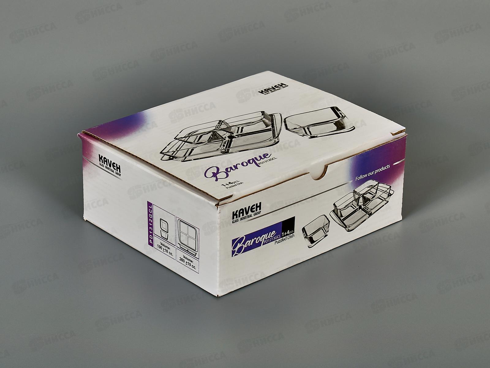 Менажница 4-х секционная Baroque PD1312GCL на подс в подарочной упаков