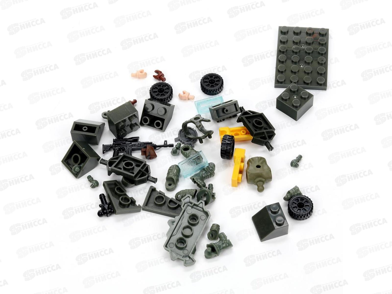 Конструктор &quotГОРОД МАСТ&quot Солдат с джипом 2в1 43дет., 70082-XJ