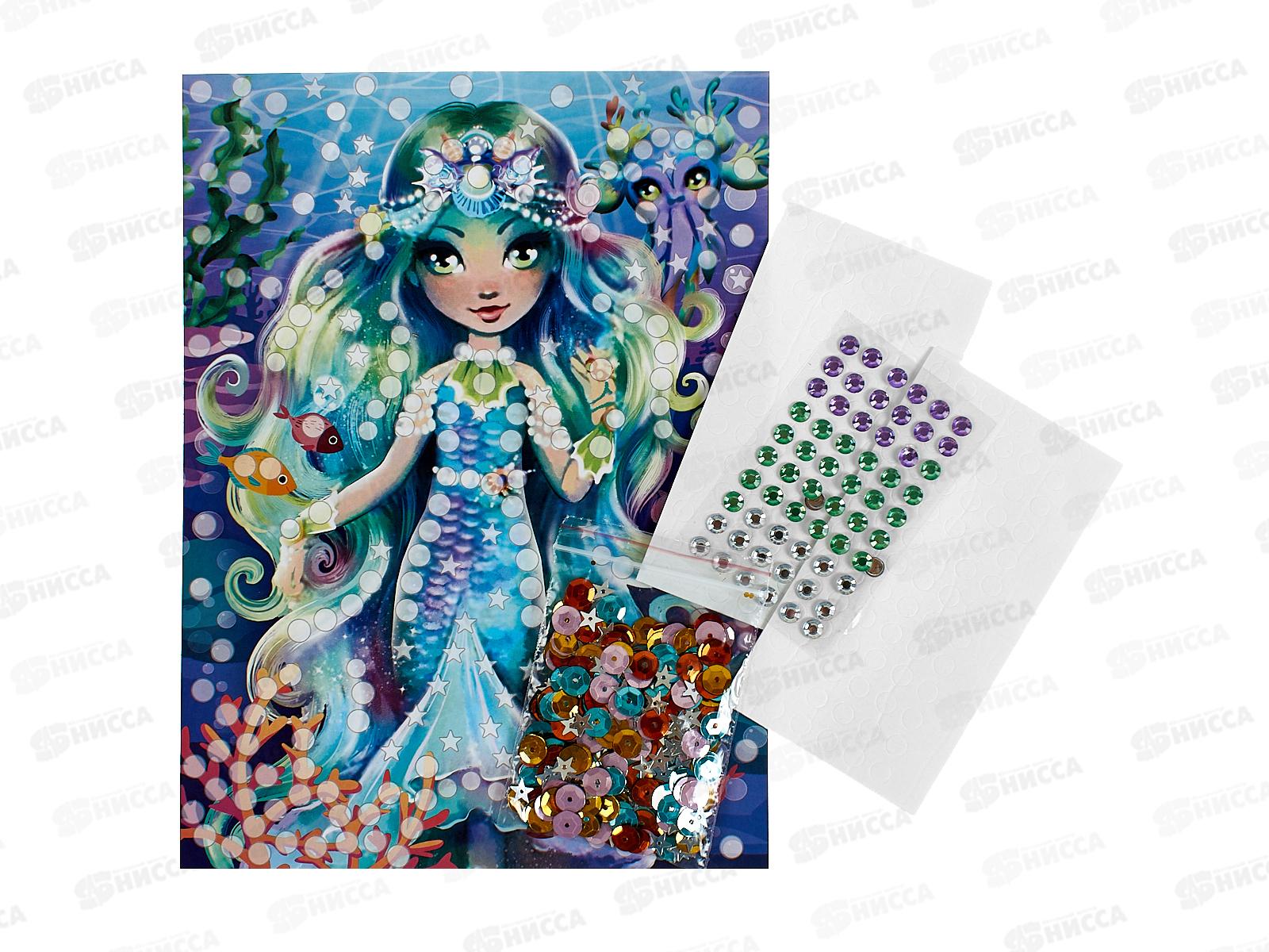 Аппликация со стразами и пайетками Цветочные феи, GEMSEQ-102686