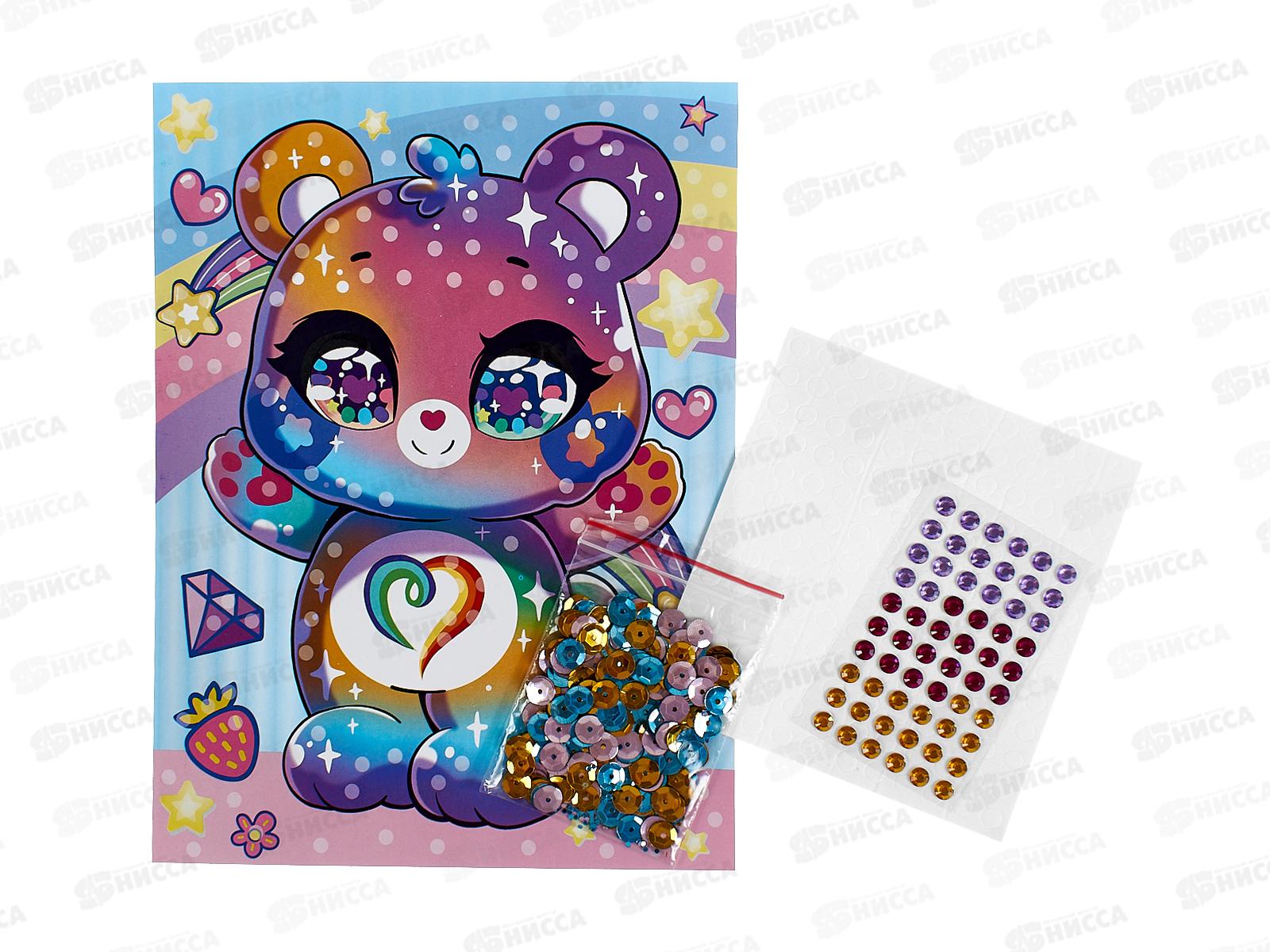 Аппликация со стразами и пайетками Кавайные, GEMSEQ-105470