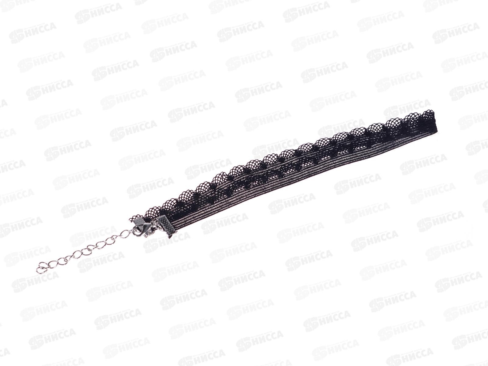 Чокер капрон плетеный черный №3116