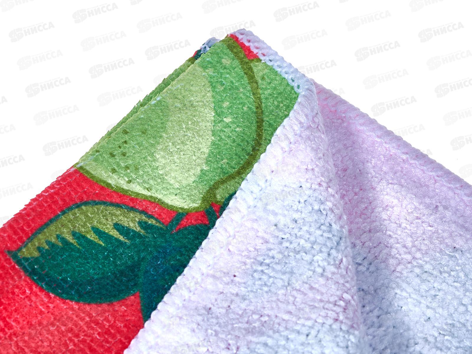 Салфетка унив &quotУмничка&quot с рис микрофибра 30*30см 1шт *60 МП