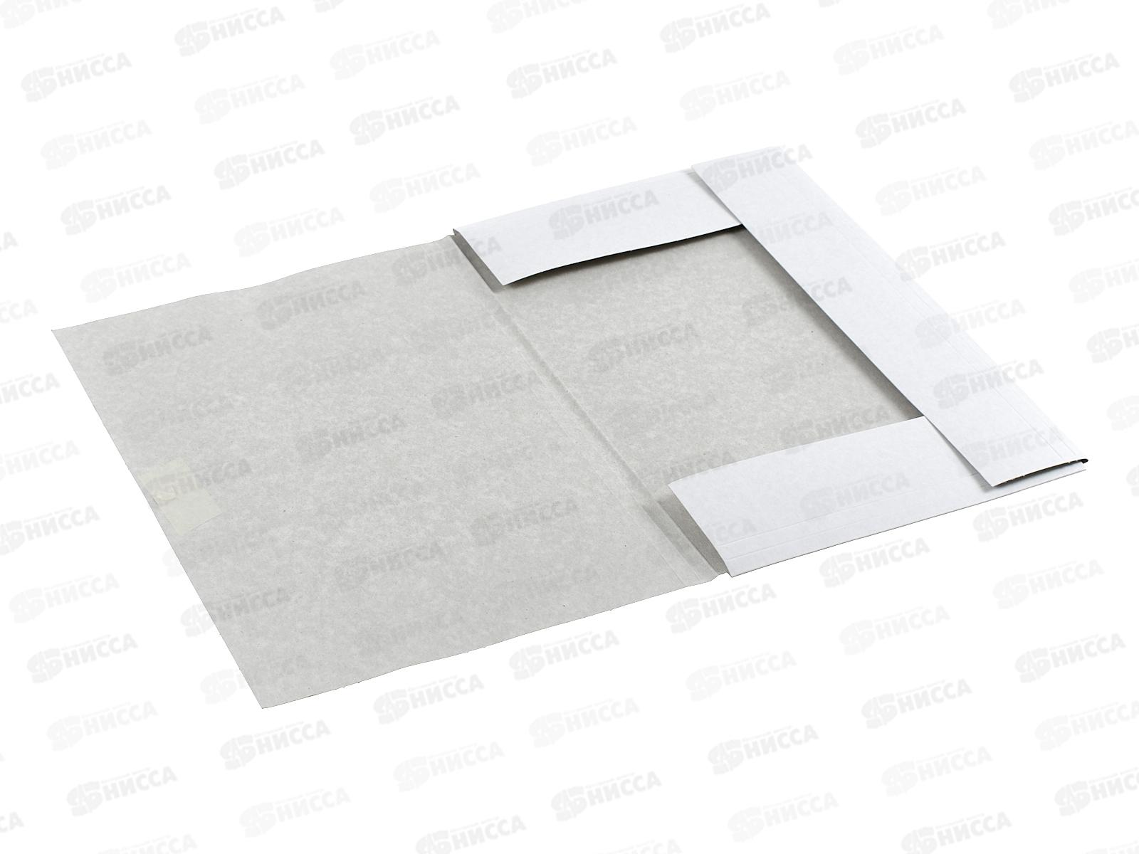 Папка д/бумаг на завязках белая немелов, 360гр 66583 *250