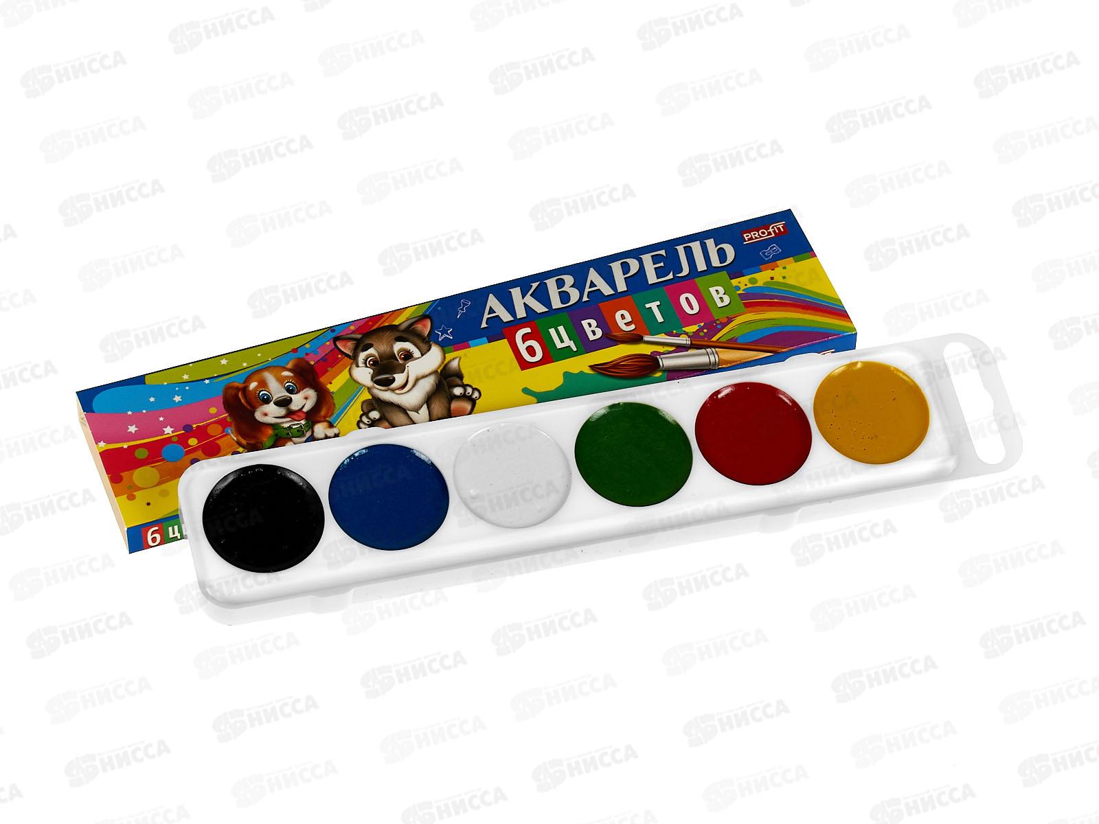 Акварель Profit  6цв, б/к, к/у, КА-2985  *10