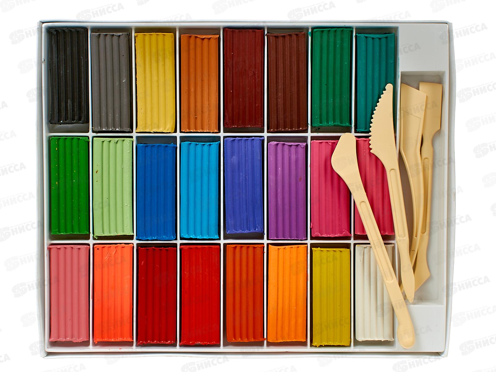 Пластилин 24цв 360г ПП классический, ПЛ-0127  *12