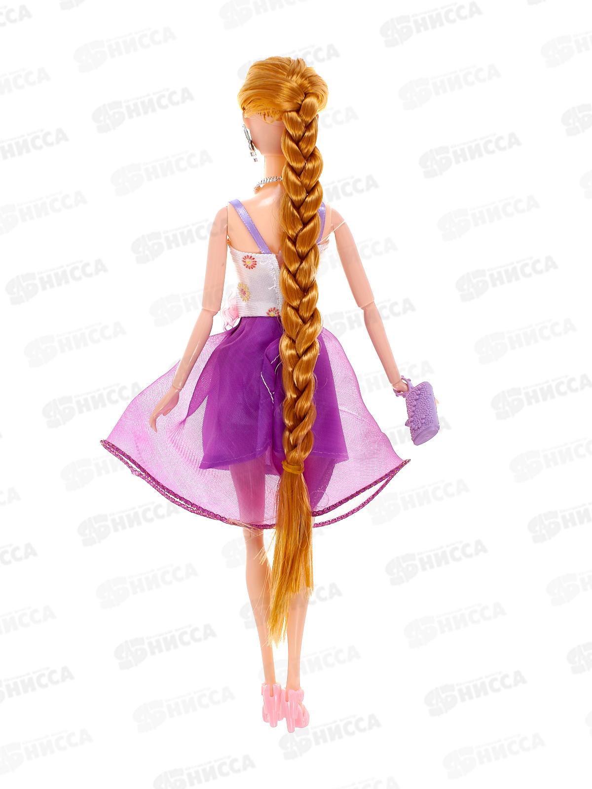 Кукла-модель 29см с длинными волосам, 4в, 1000011