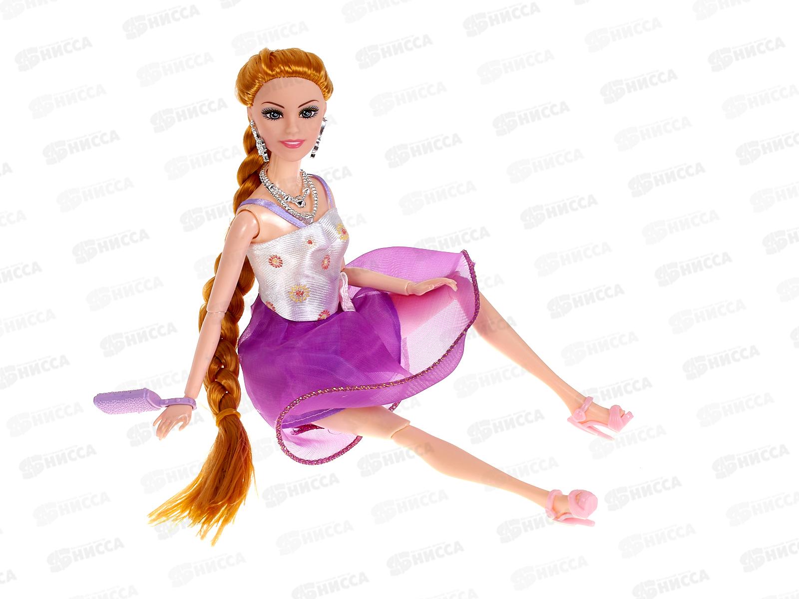 Кукла-модель 29см с длинными волосам, 4в, 1000011