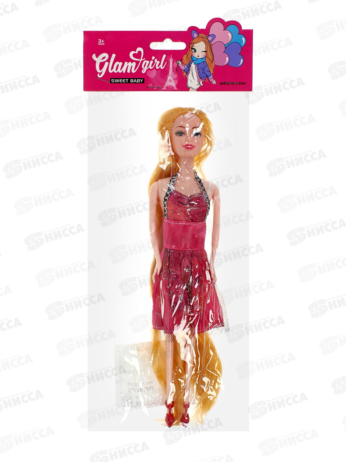 Кукла-модель 29см с длинными волосам, 4в, 1000025