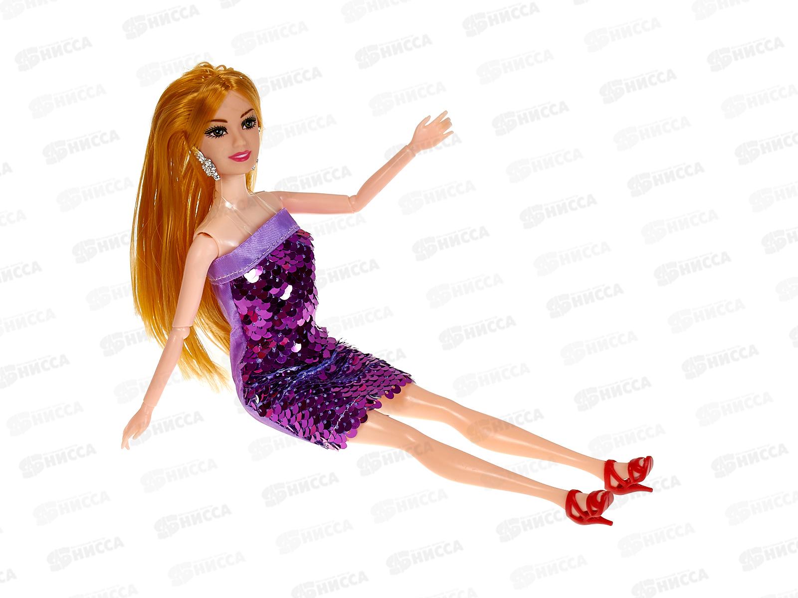 Кукла-модель 29см в платье с пайетками и аксесс., 1000042