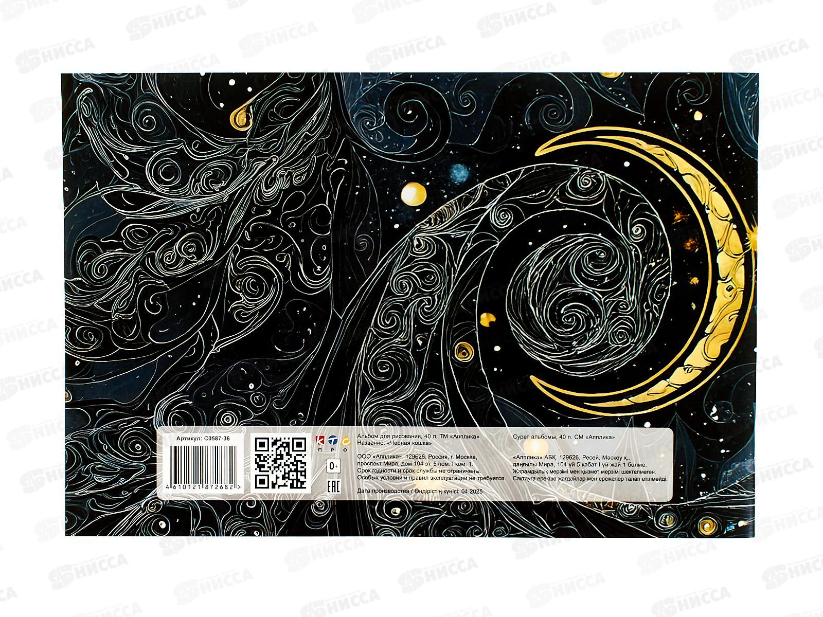 Альбом д/рис.40л Апплика,Черная кошка ,С0587-36*30