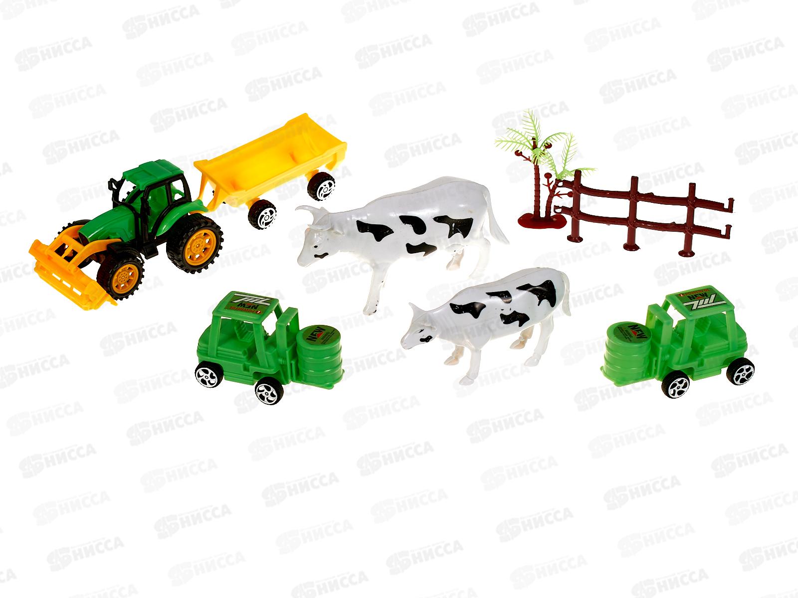 Набор &quotФерма&quot с тракторами 3шт и животными 1000623