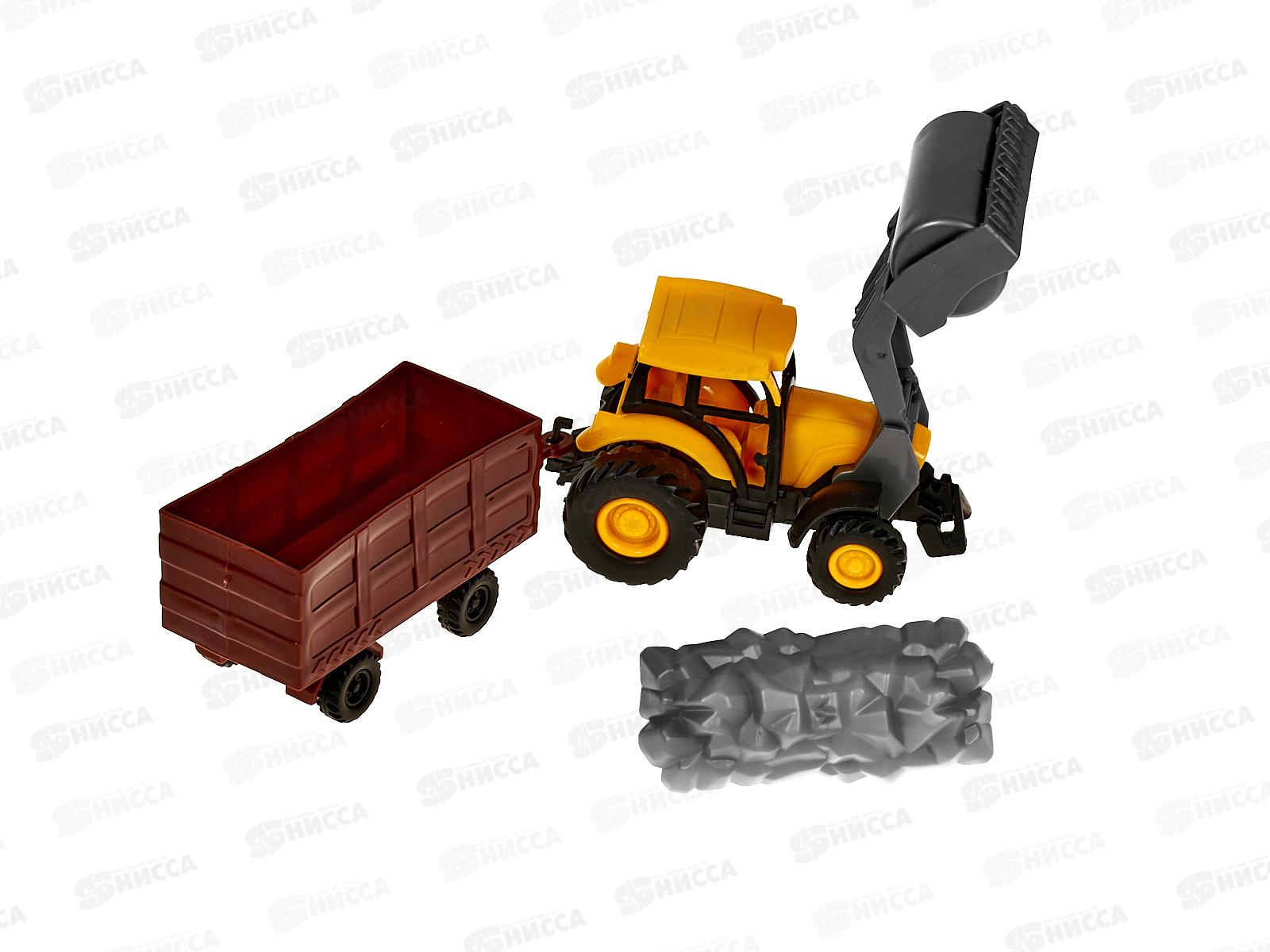 Трактор с прицепом инерц., 2 вида, 1000627