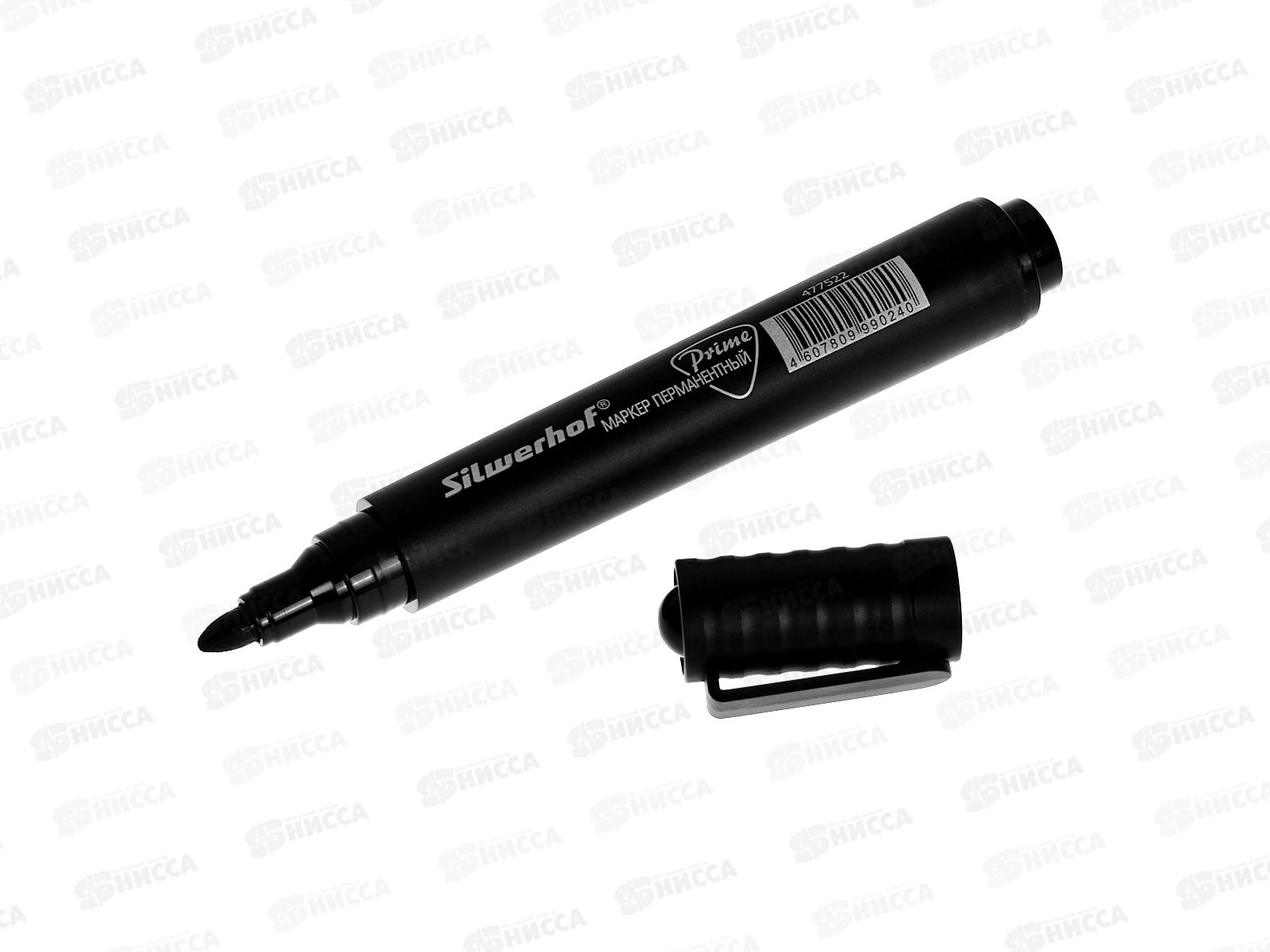 Маркер SILWERHOF Prime , 1-3мм, черн., 477522 *12/480