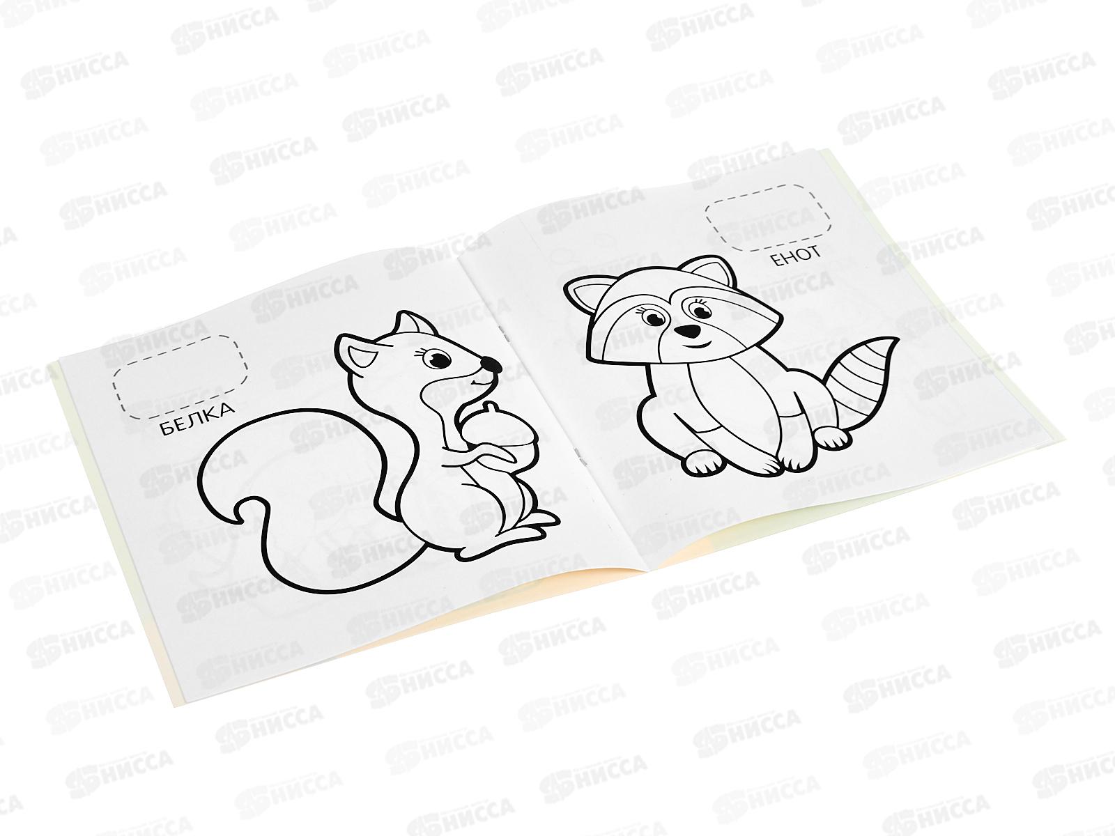 Раскраска с накл. Животные в лесу 35450 *20