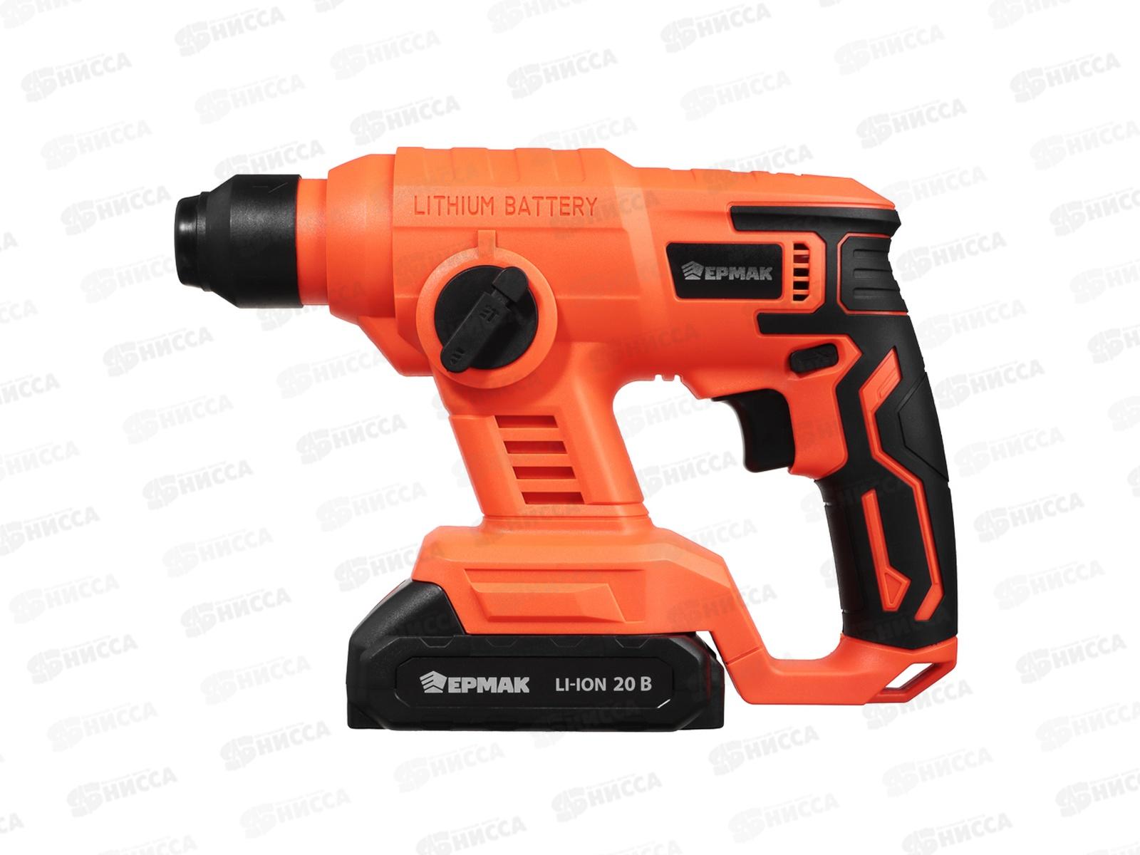 Перфоратор на АКБ 20В Ермак 3000уд/мин 1,50Дж 691-059 г