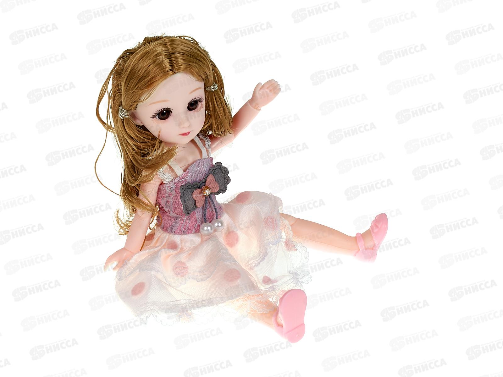 Кукла 23см 2939121 ручки и ножки шарнирные 4в. в пакете 28*13*4см