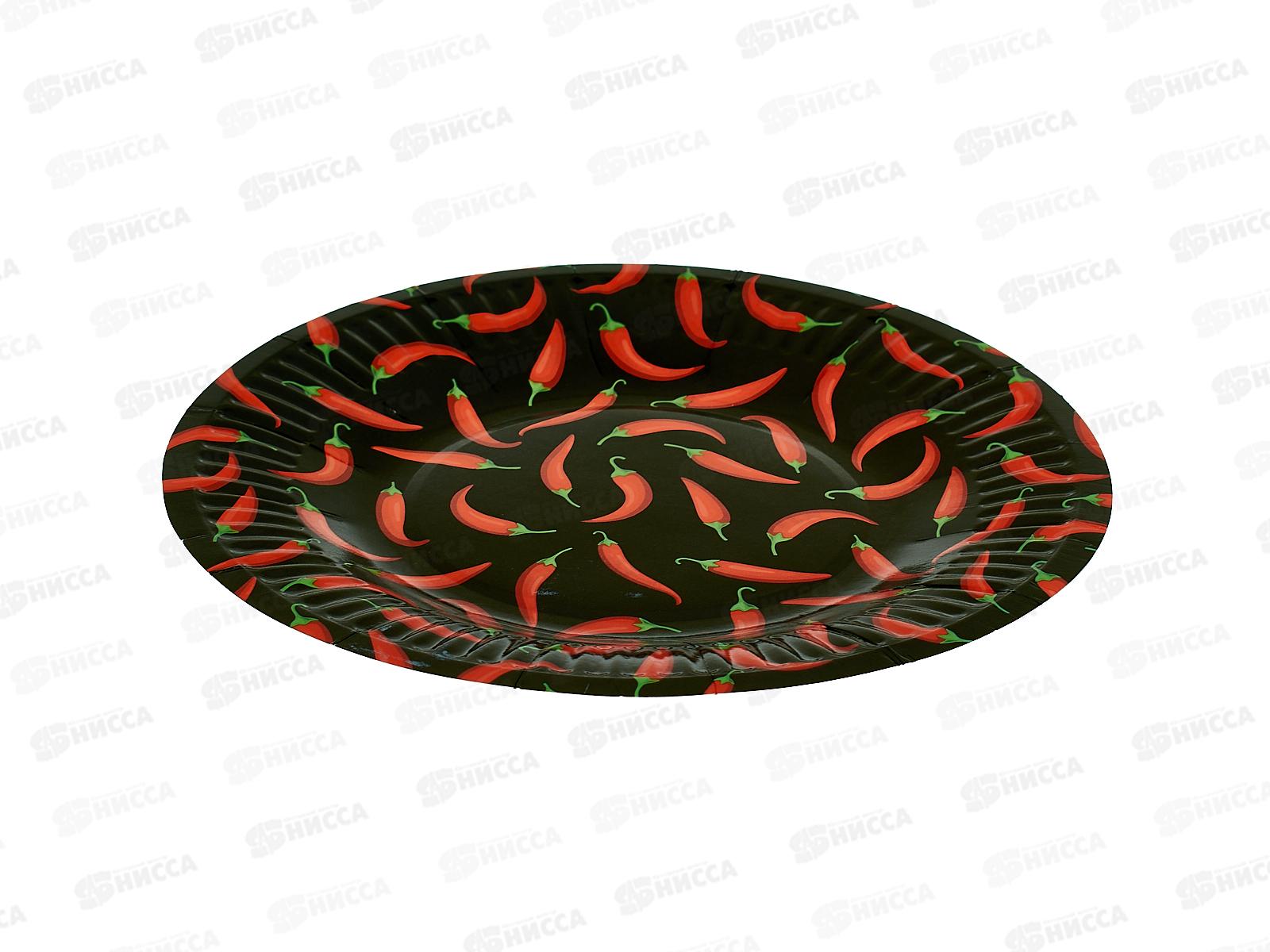 Тарелка бумажная  Акад d-18см 6шт синие с золотой печатью MNZP-UA14-PLT18-H6