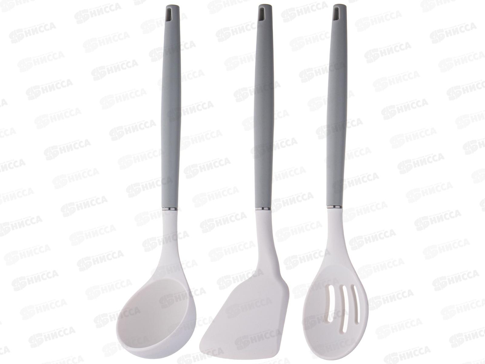 Набор Agness из 9пр 5нож полов,лопатка,шумовка,подставка серый 671-211