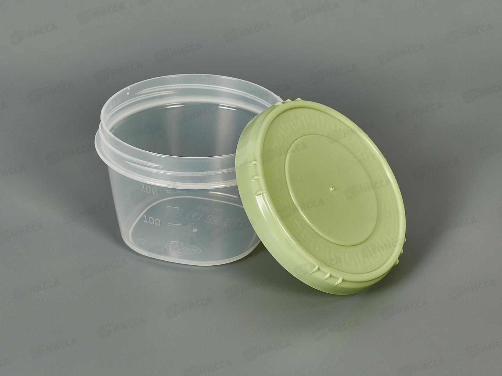 Емкость (Банка) 300мл оливковая , крышка *60