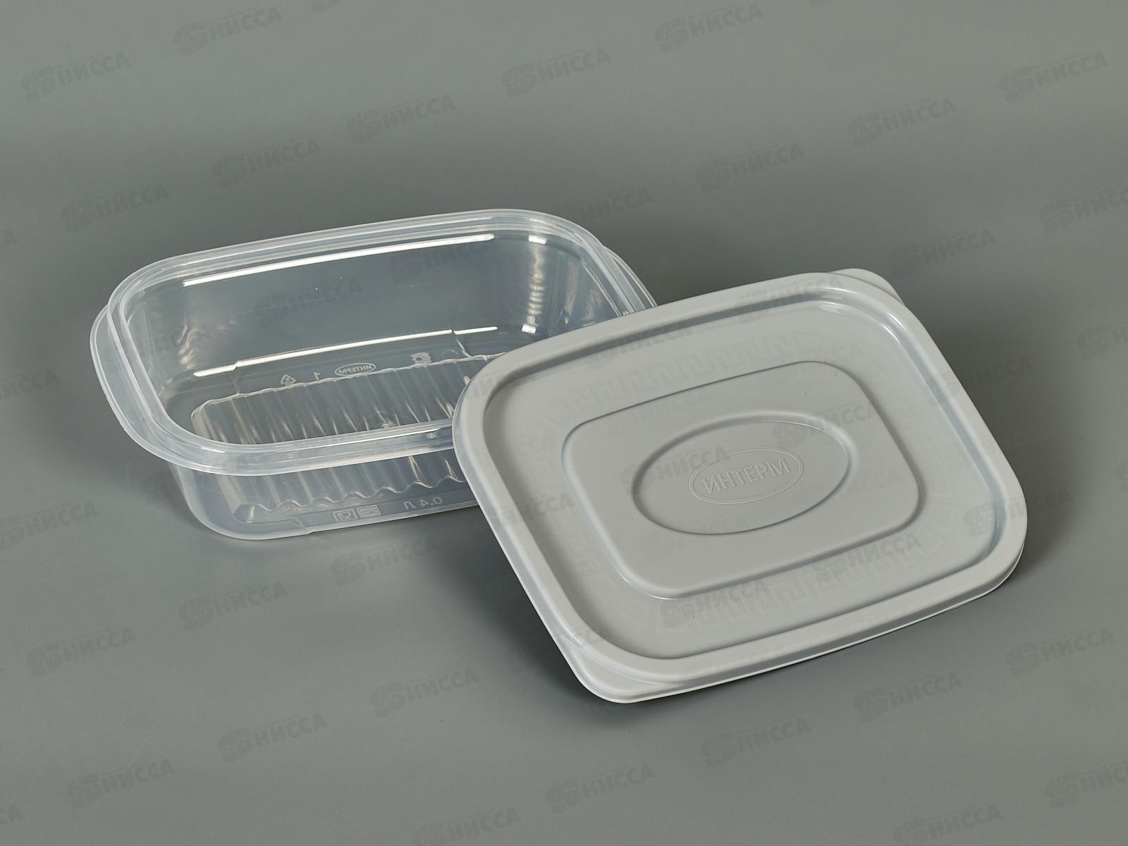 Контейнер 0,4л с серой крышкой *50  ИНТ