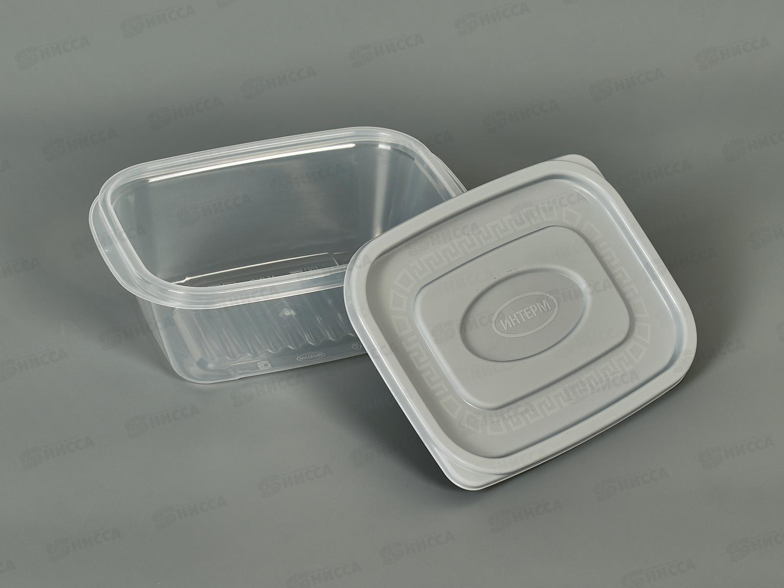 Контейнер 0,6л с серой крышкой *50  ИНТ