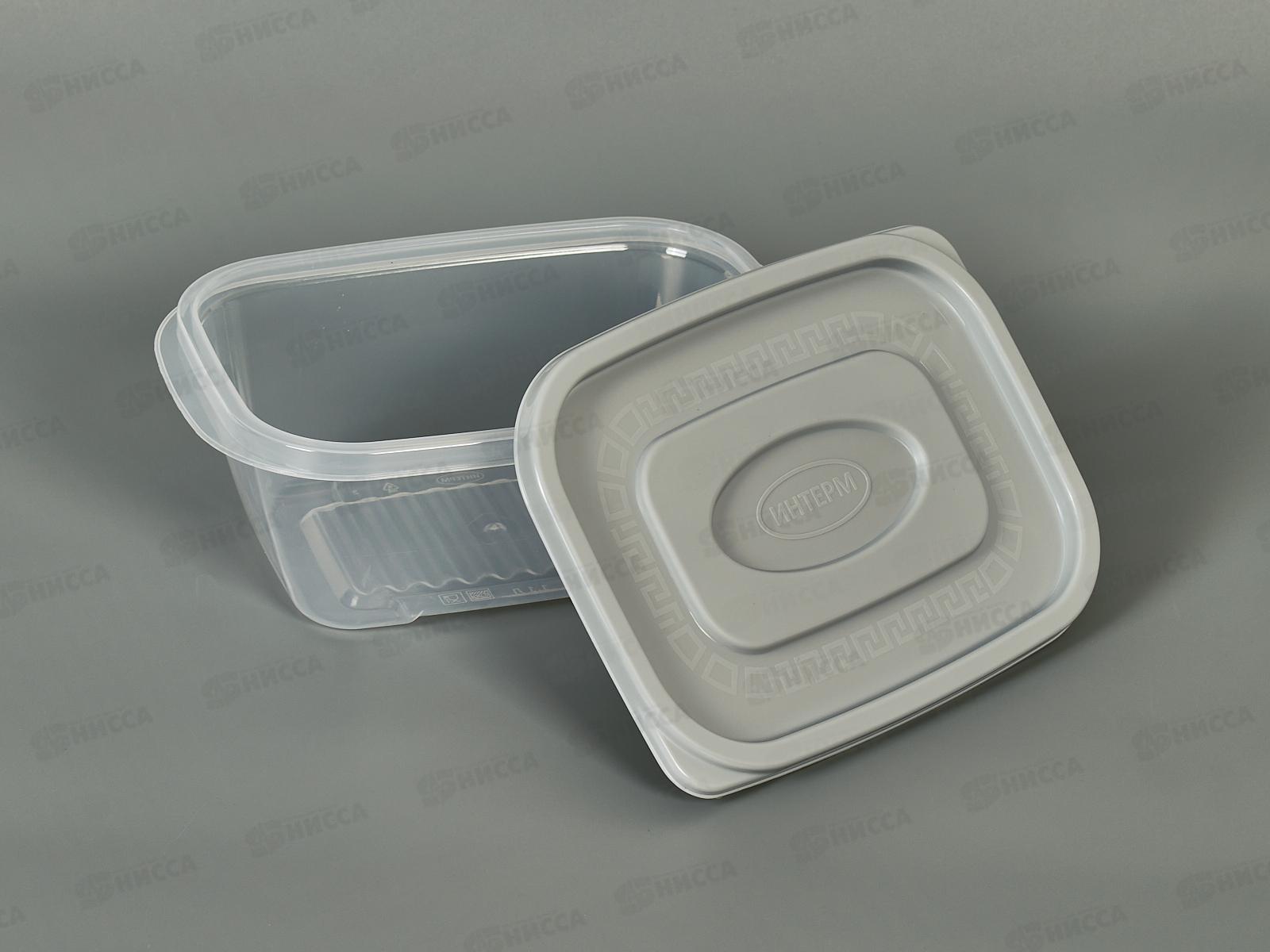 Контейнер 1,1л с серой крышкой *50  ИНТ