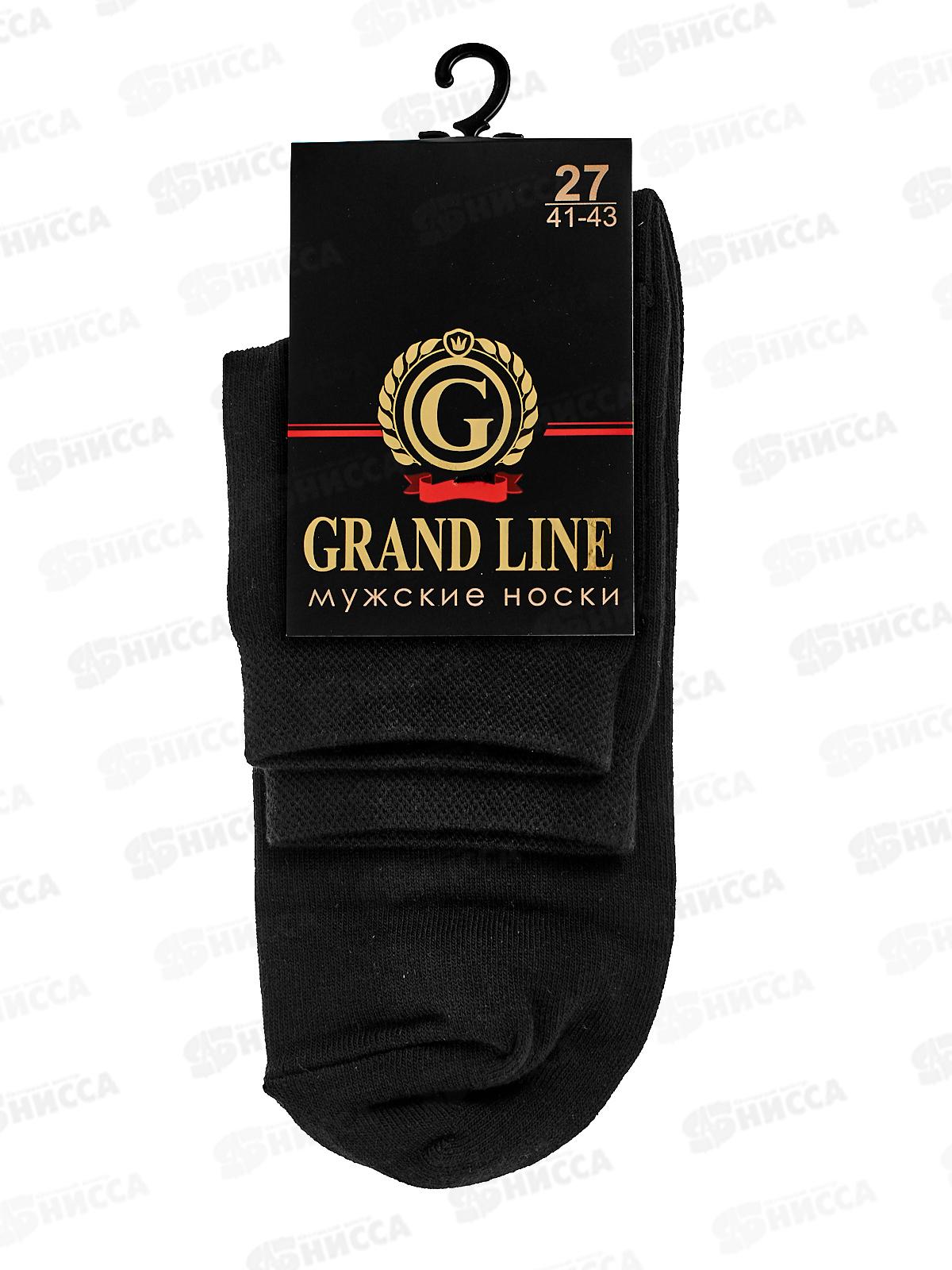 Носки муж М-102 GRAND LINE черный р-27