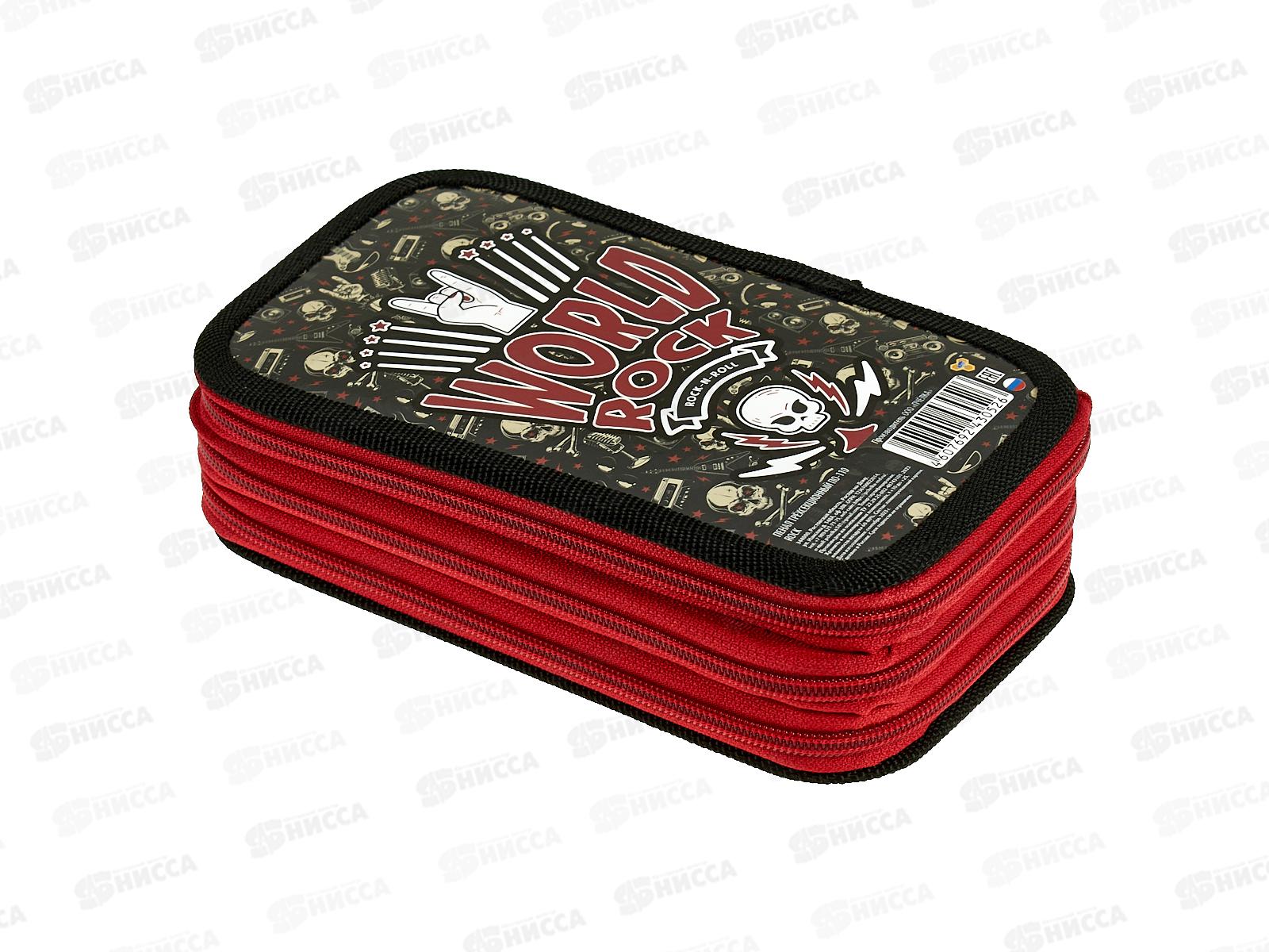 Пенал ПЧЕЛКА 3отд., Rock 2024, 190*105, ПО-110 *15