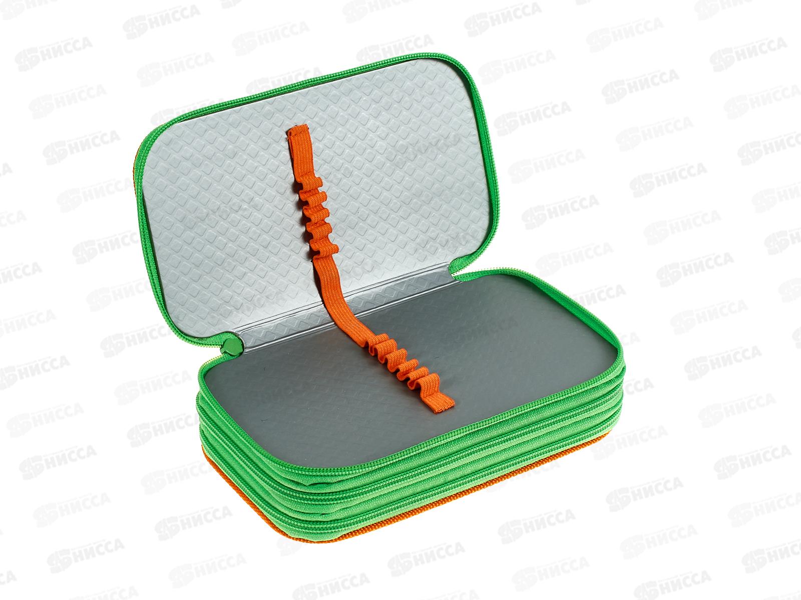 Пенал ПЧЕЛКА 3отд., Дино на роликах 190*105, ПО-110 *15