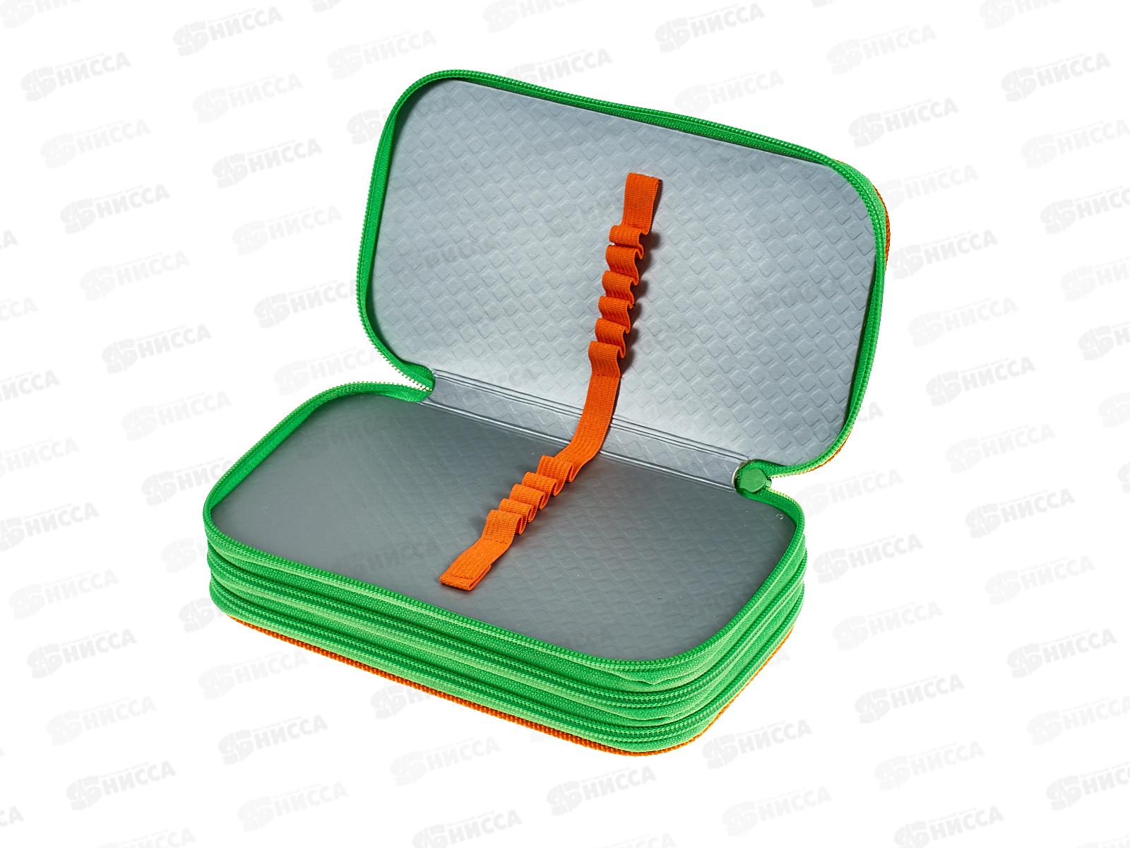 Пенал ПЧЕЛКА 3отд., Дино на роликах 190*105, ПО-110 *15