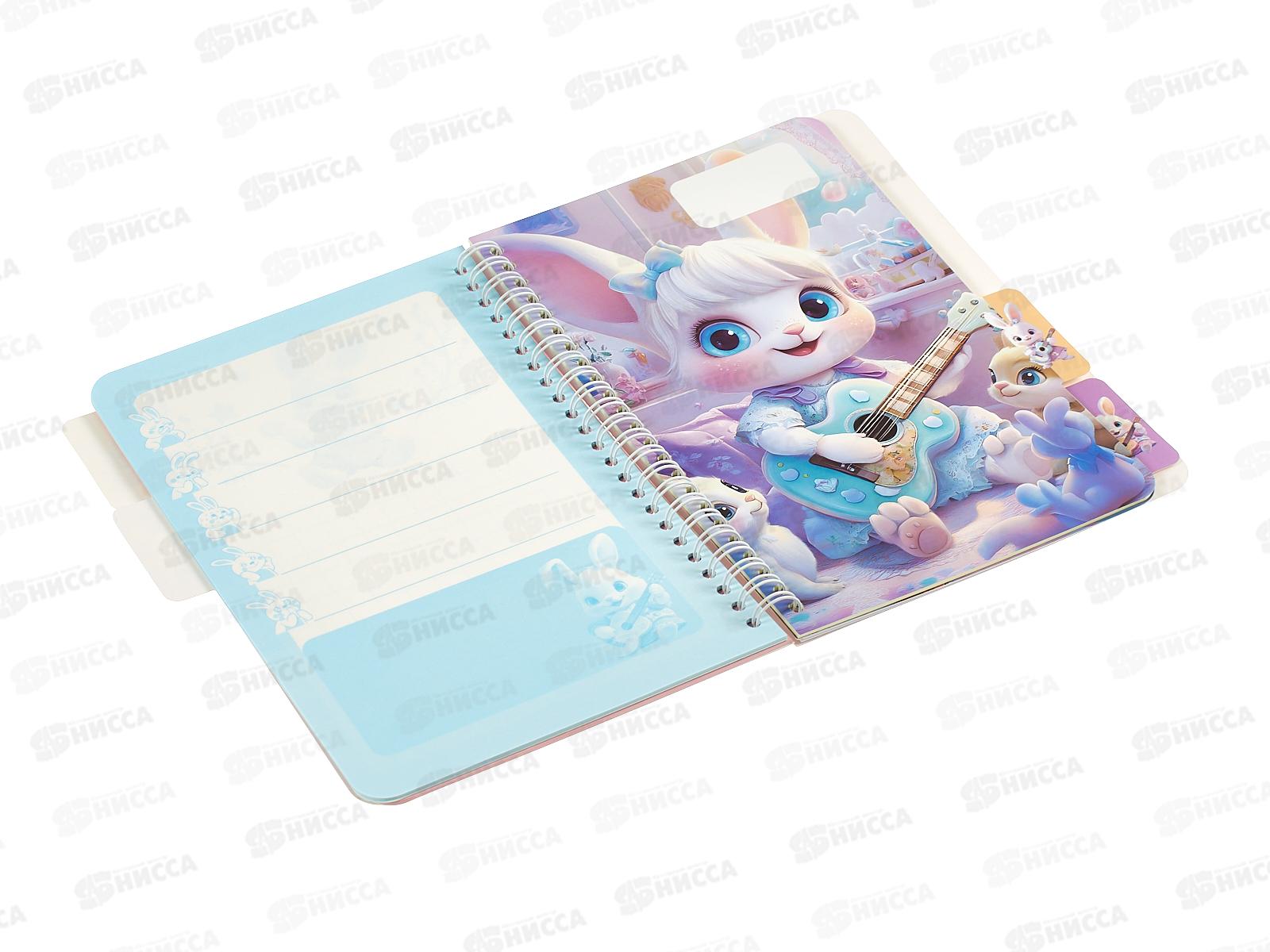 Блокнот 60л MAZARI Зайка,14*21см греб. M-3289 *12