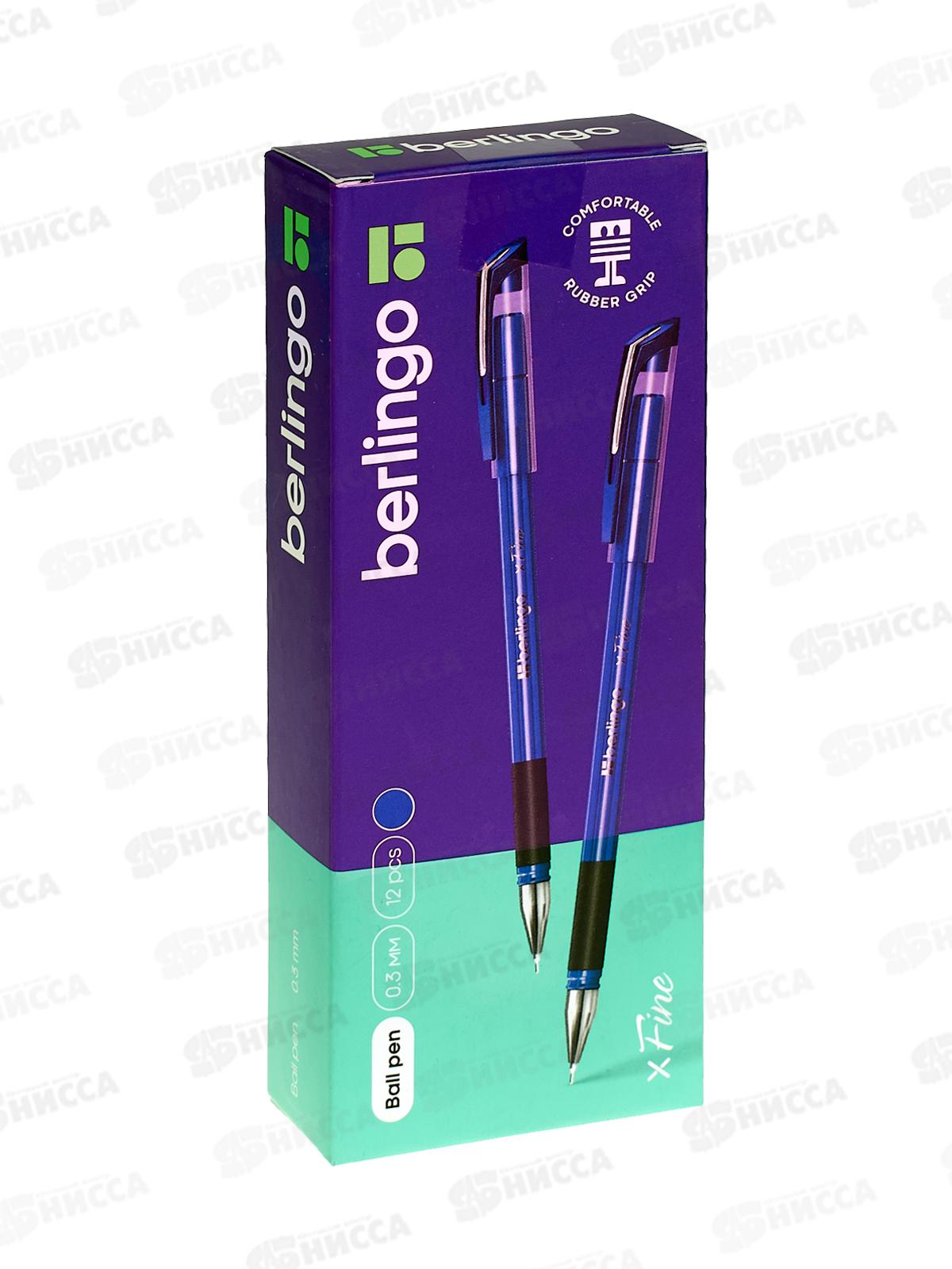 Ручка шар. BERLINGO хFine синяя, СВр_03500*12