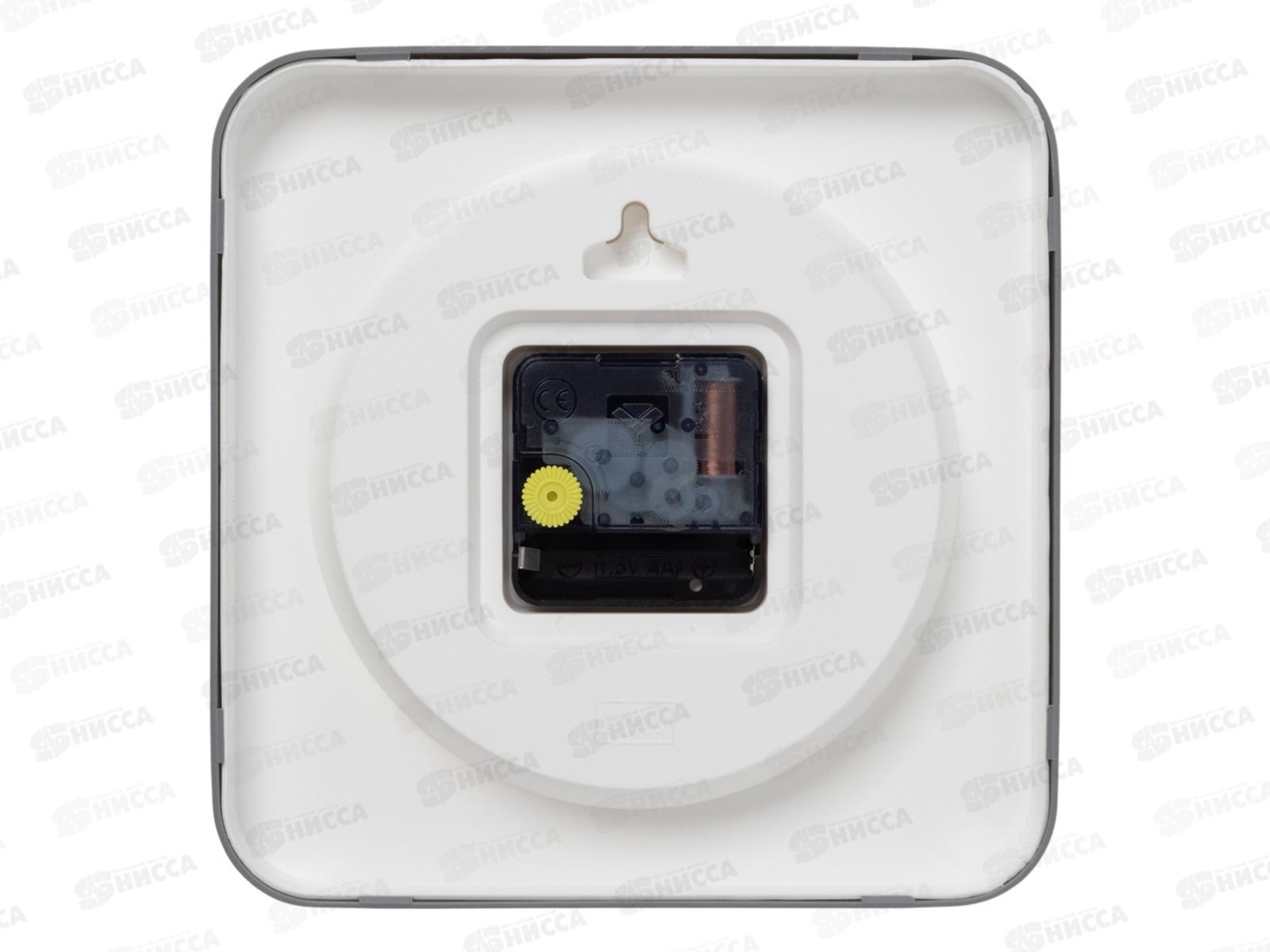 Часы &quot21 Век&quot 1918-109 квадрат 19*19см , сер, &quotГеометрия&quot Рубин