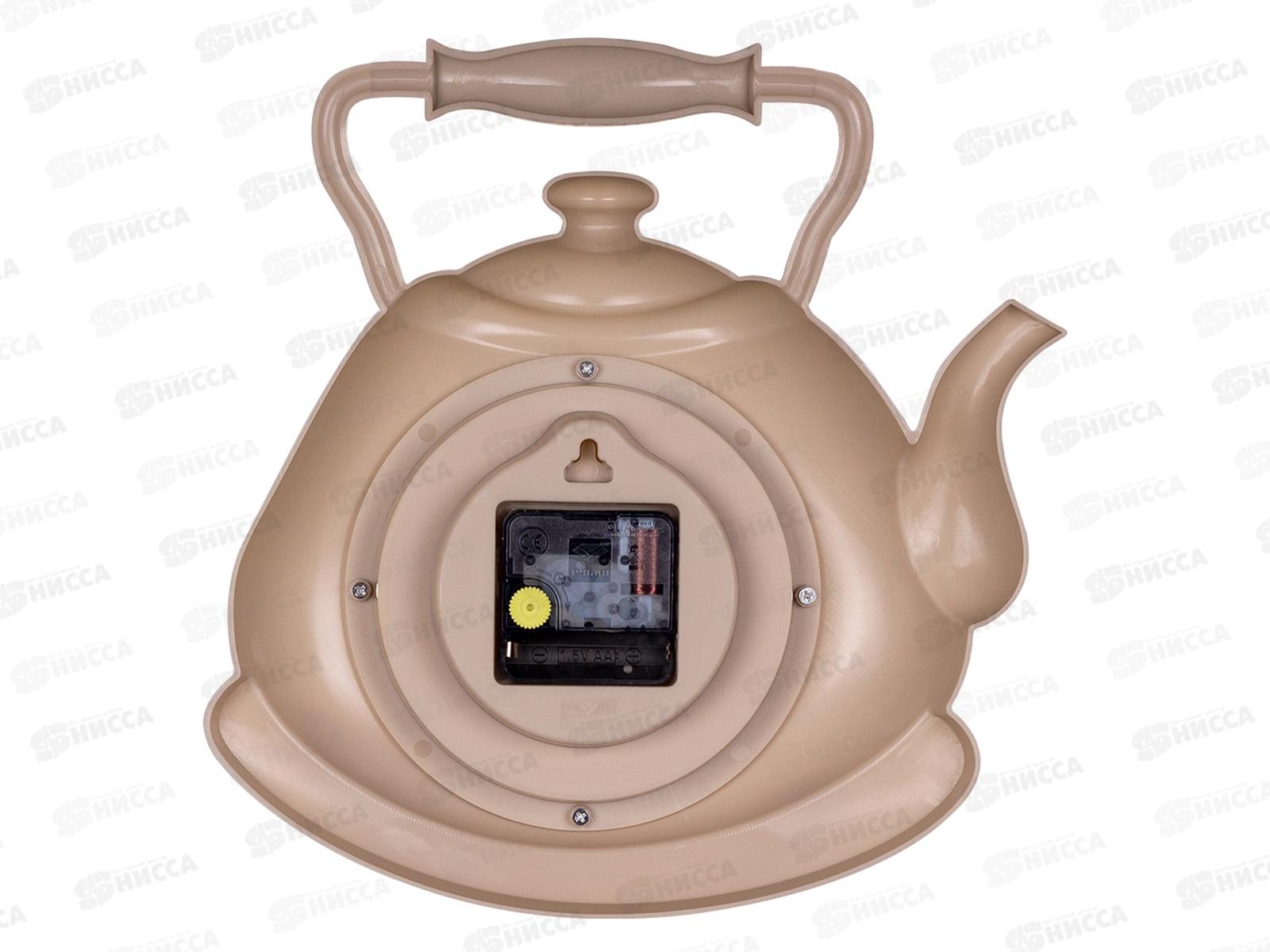 Часы &quot21 Век&quot 3129-003 чайник, корп бежевый с золотом &quotКлассика&quot Рубин