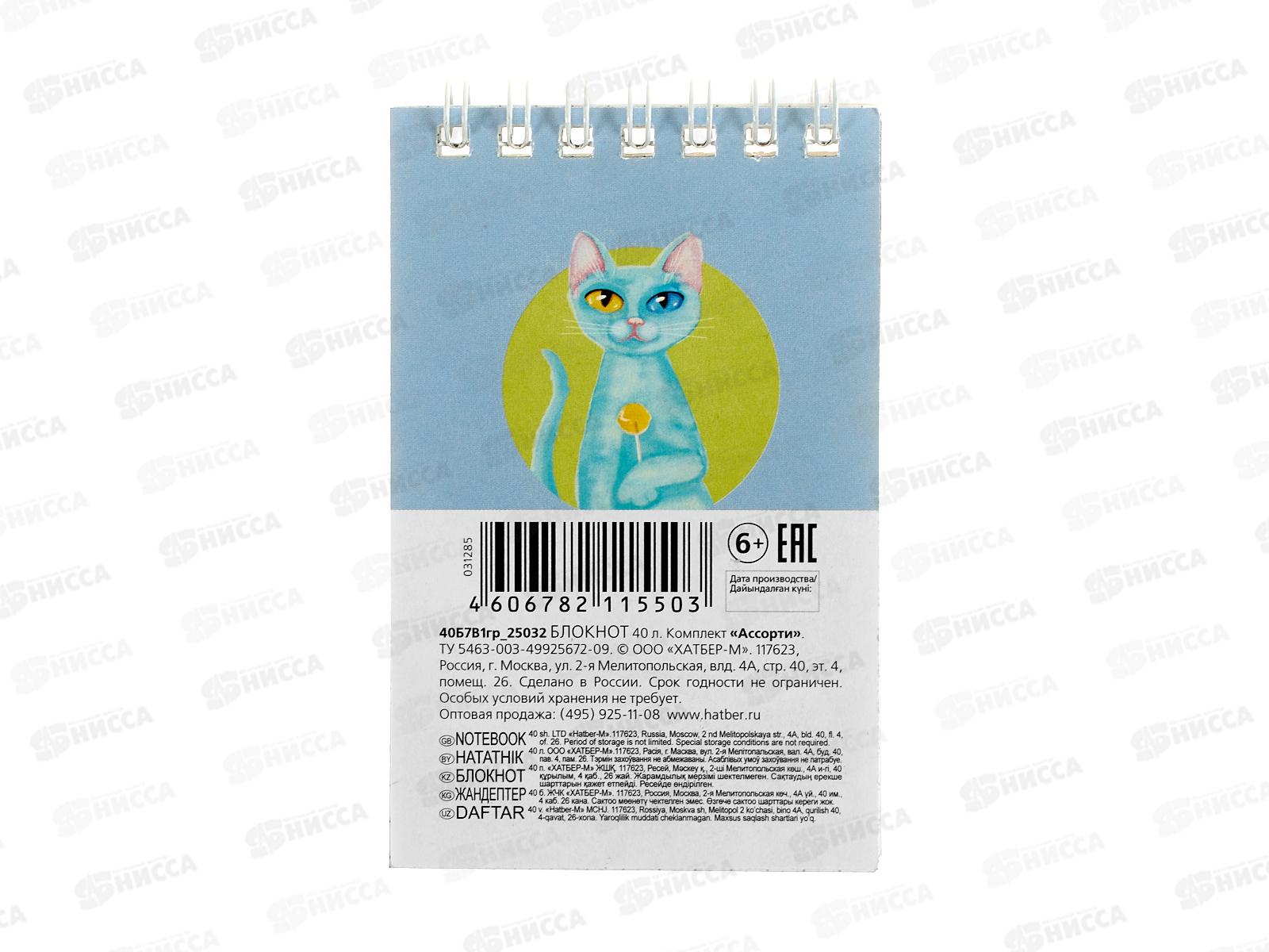 Блокнот 40л Hatber А7 асс греб *144