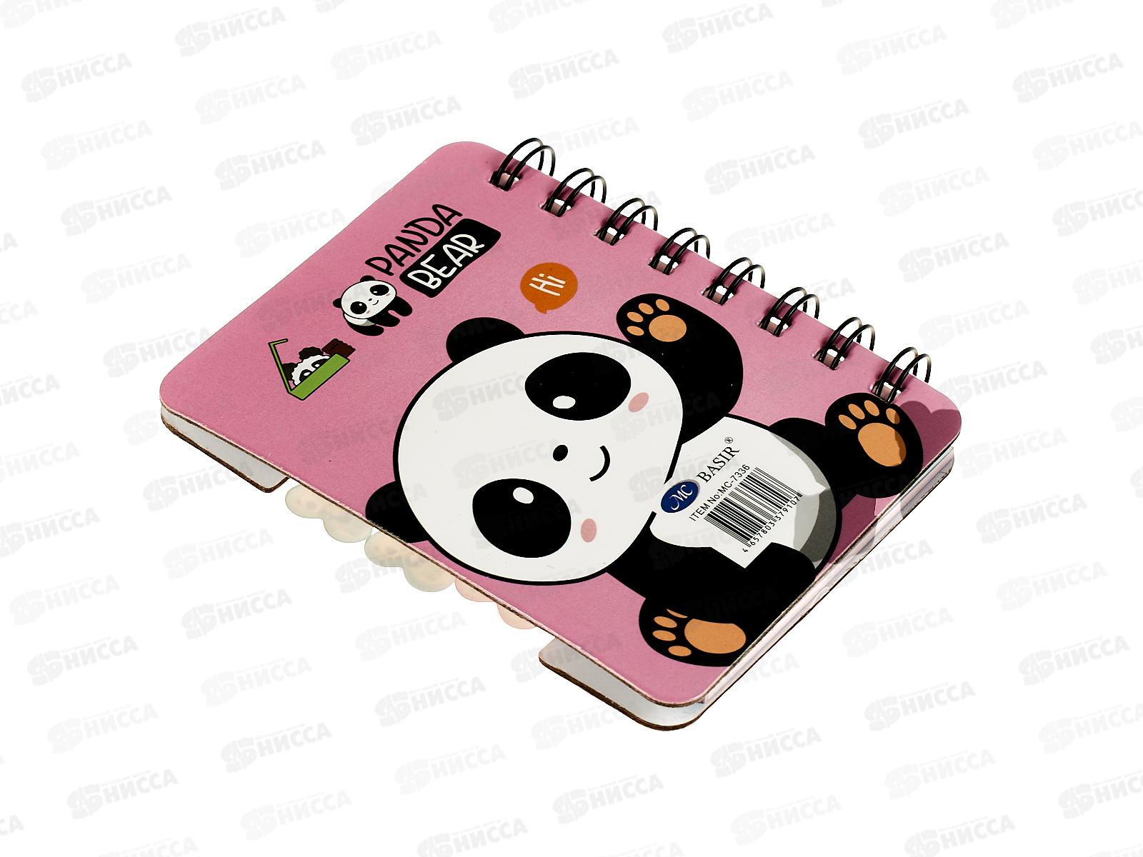 Блокнот Basir Панда, асс. МС-7336*48