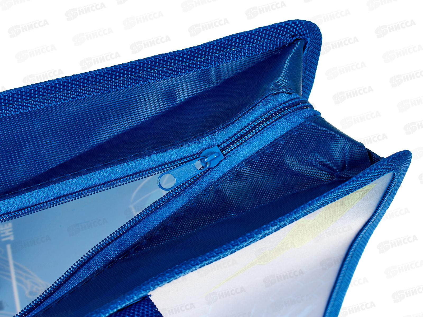 Папка пл. Basir Футбол, А4, молния, ручки МС-5082-3  *12