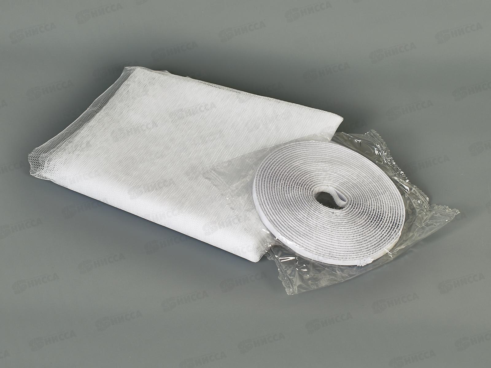 Сетка москитная д/окон с креп лентой 1,3*1,5м в/п  Е1М