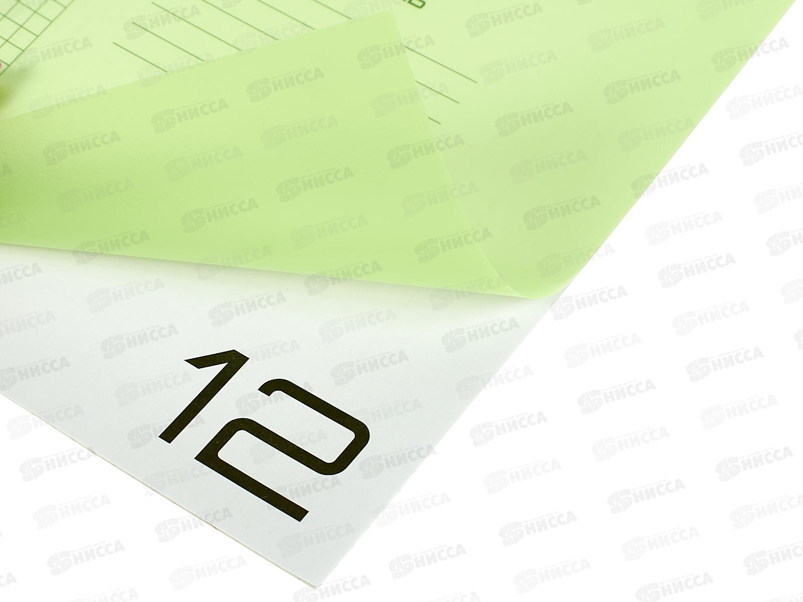 Тетрадь 12л кл. BG UniTone Neon ,пластик. обл. салатовый 08896 *10/150