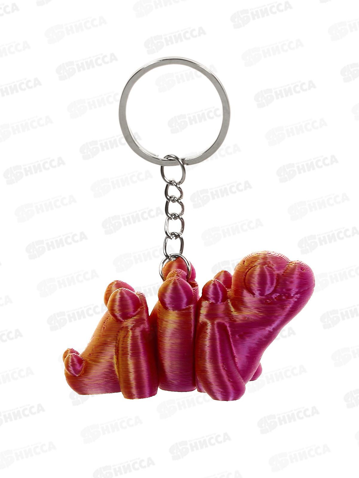 Брелок сувенирный пластик подвижный 3Д Динозаврик Ткбр2025-35