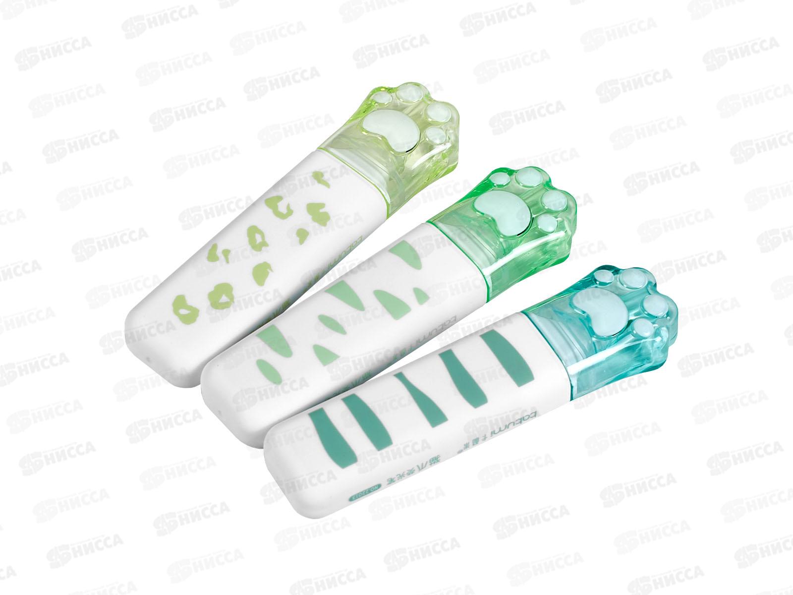 Набор маркеров-текстовыделителей 3в1 3цв Лапки 22013