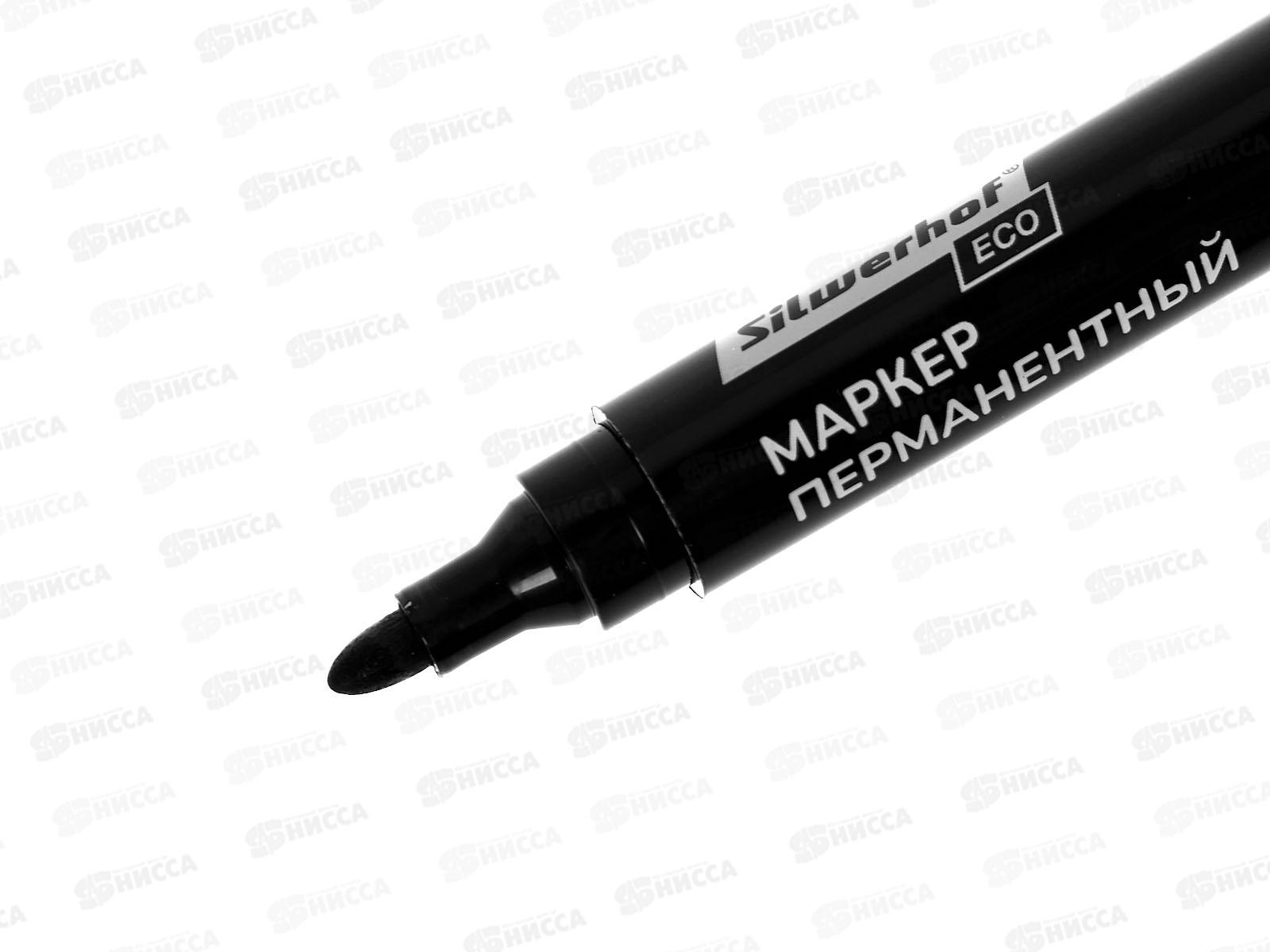 Маркер SILWERHOF Eco , 1-3мм, черн., 2072043 *50/1000