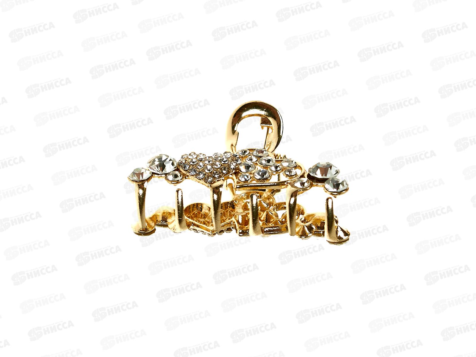 Краб металл 5см крупн мелкие стразы №51505