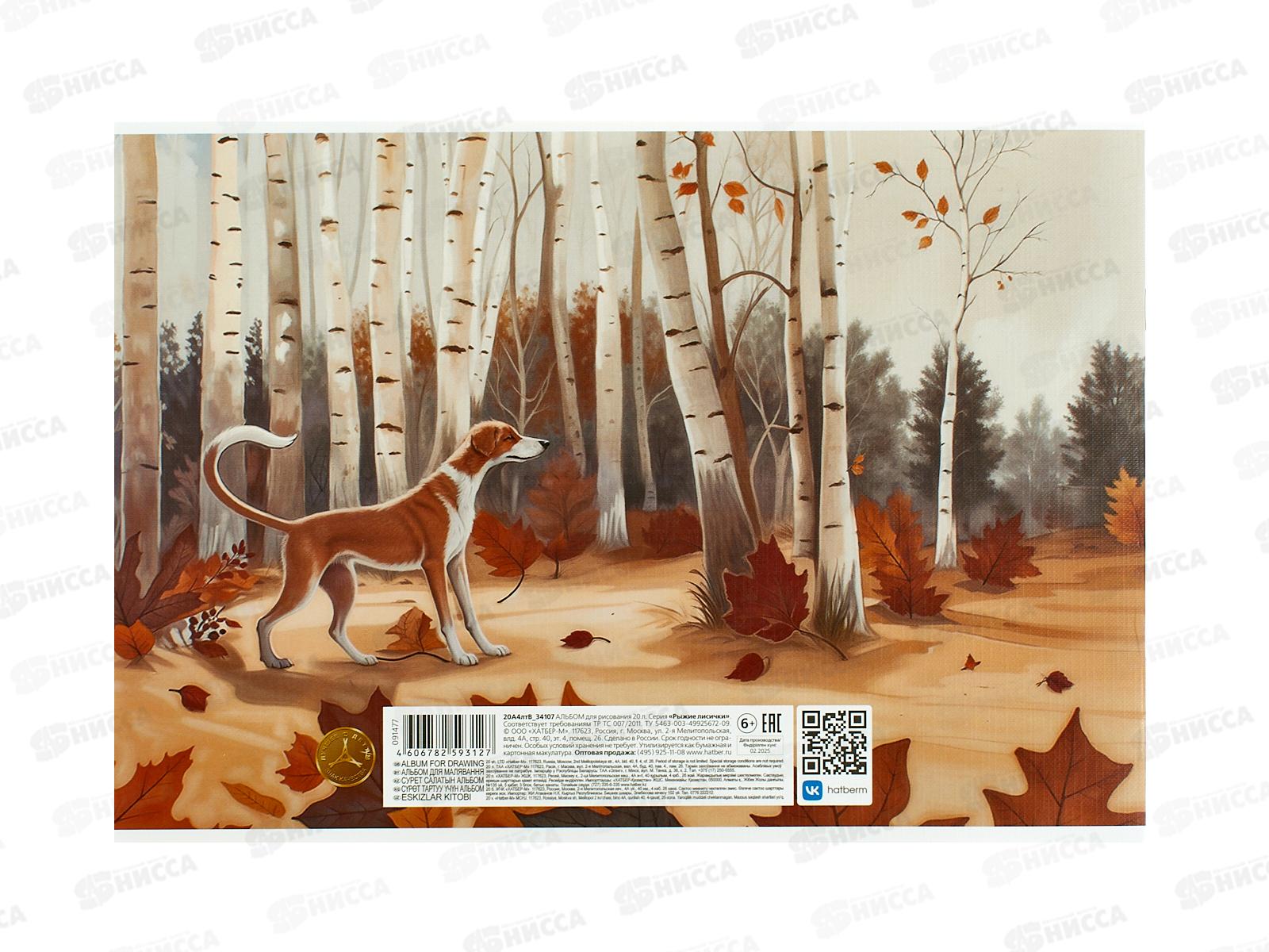 Альбом д/рис.20л Hatber Рыжие лисички 091477  *12/70
