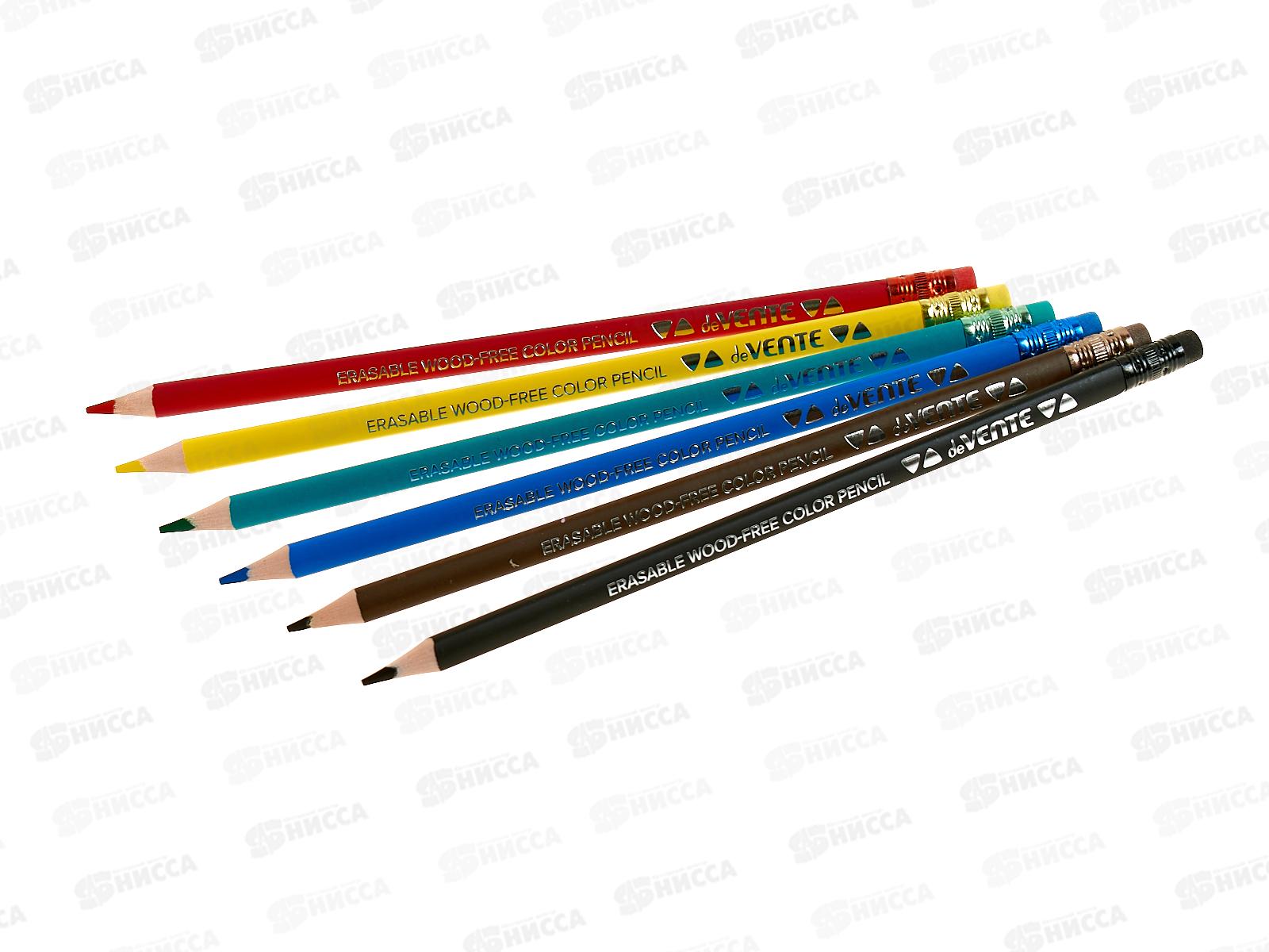 Карандаши  6цв deVente Triolino Erase трехгр. к/у  5021550 *24/240