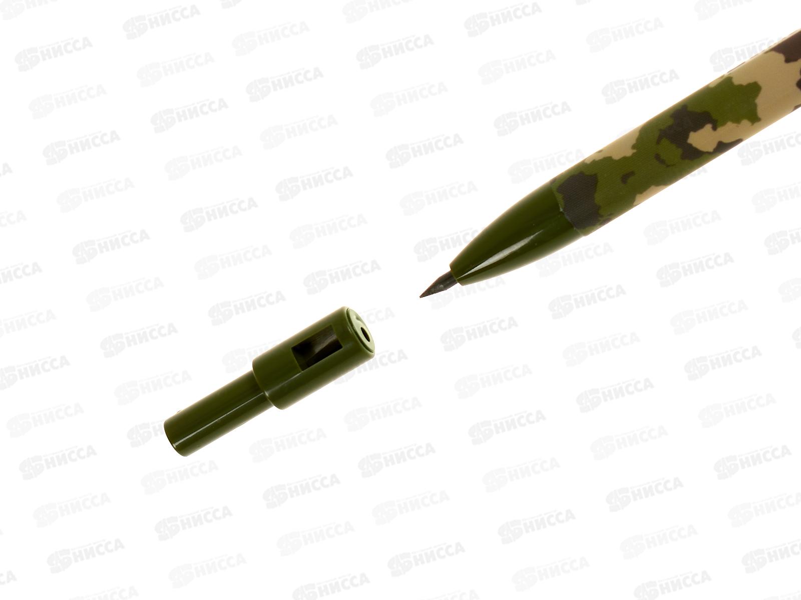 Карандаш мех. Brauberg Print milita цанг. 2мм, точилка, асс. 181962*24