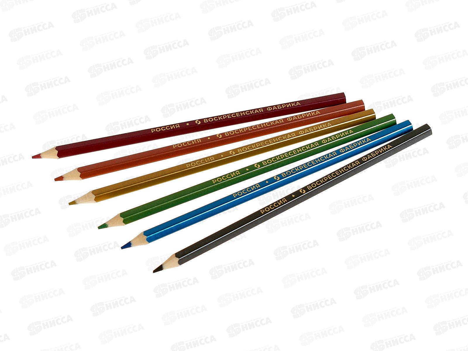 Карандаши  6цв &quotМишка&quot металлик, заточенные МCP-9006*8/96